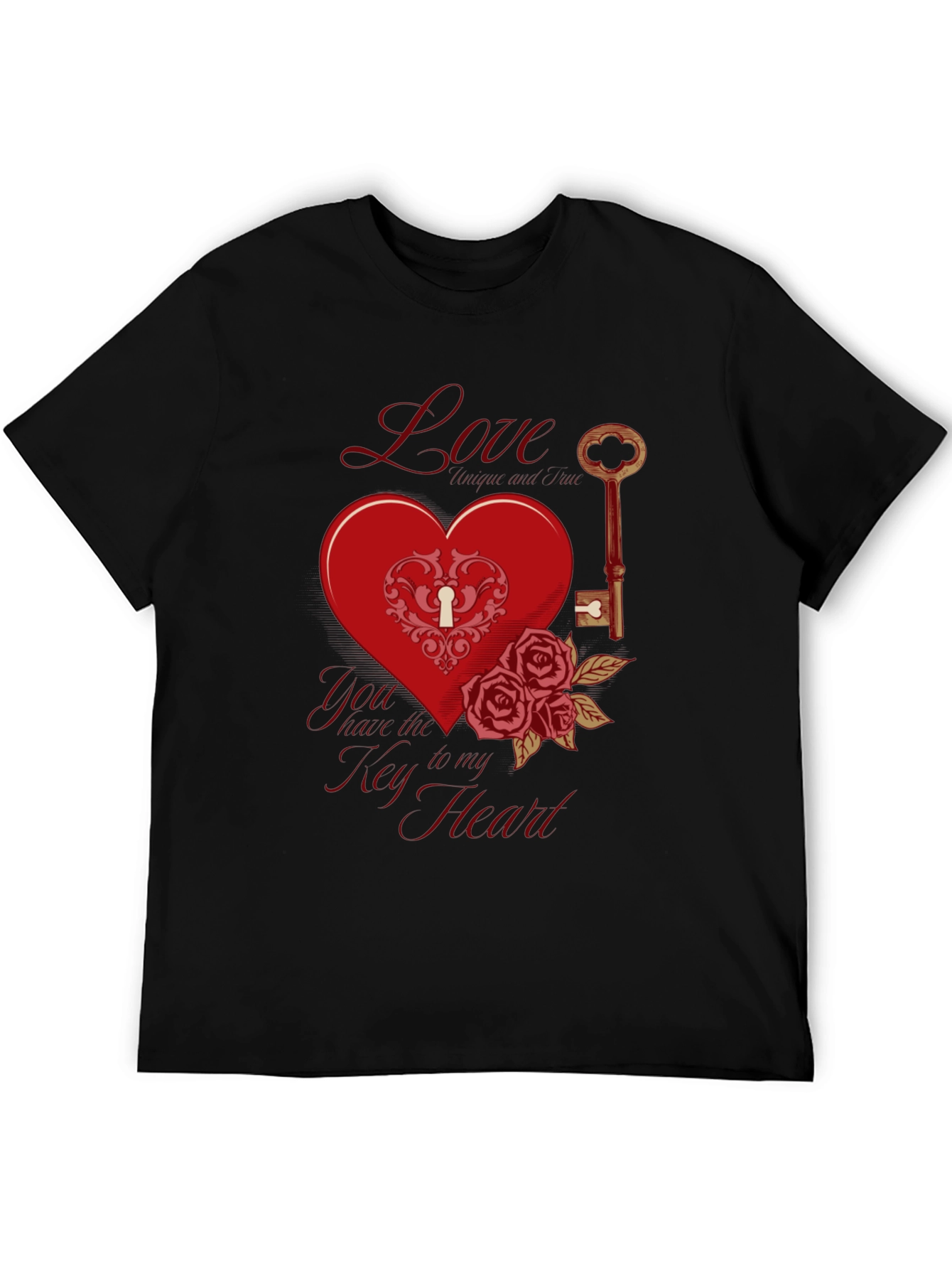Love Key to My Heart Valentines Day T-Shirt