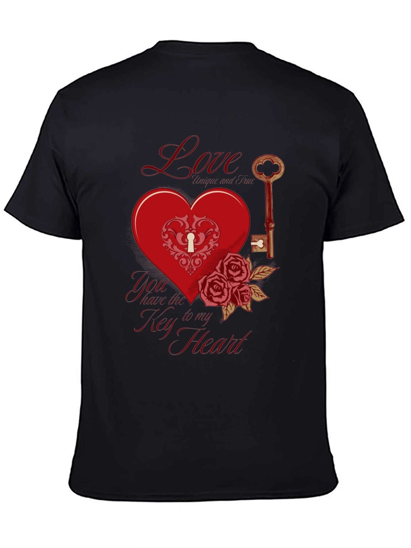 Love Key to My Heart Valentines Day T-Shirt