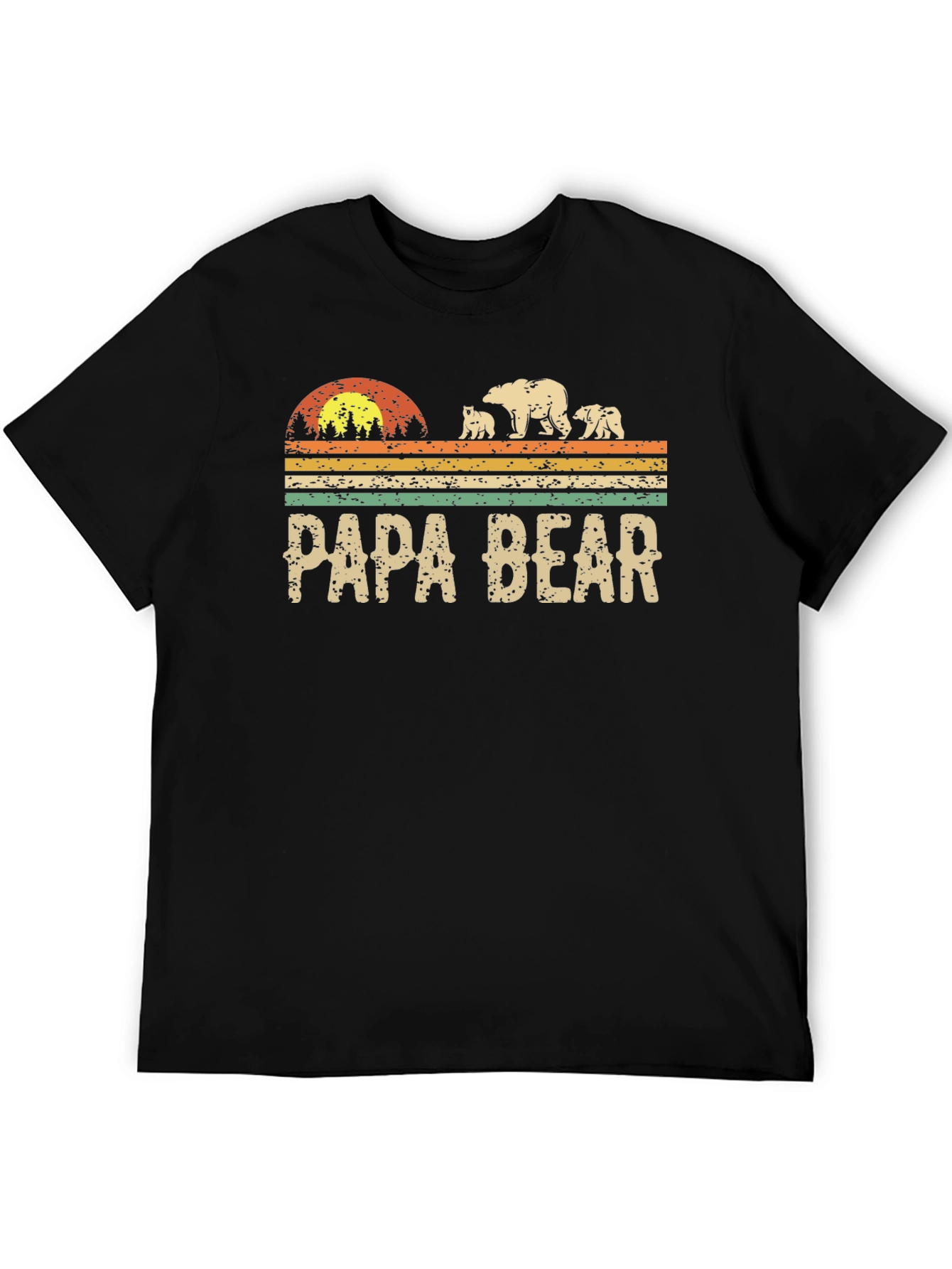 Papa Bear Graphic T-Shirt - Family Matching Tee