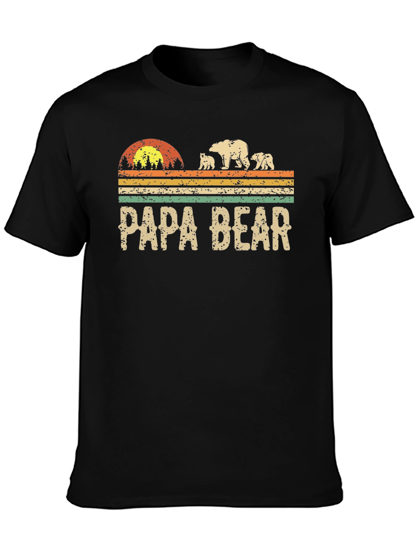 Papa Bear Graphic T-Shirt - Family Matching Tee