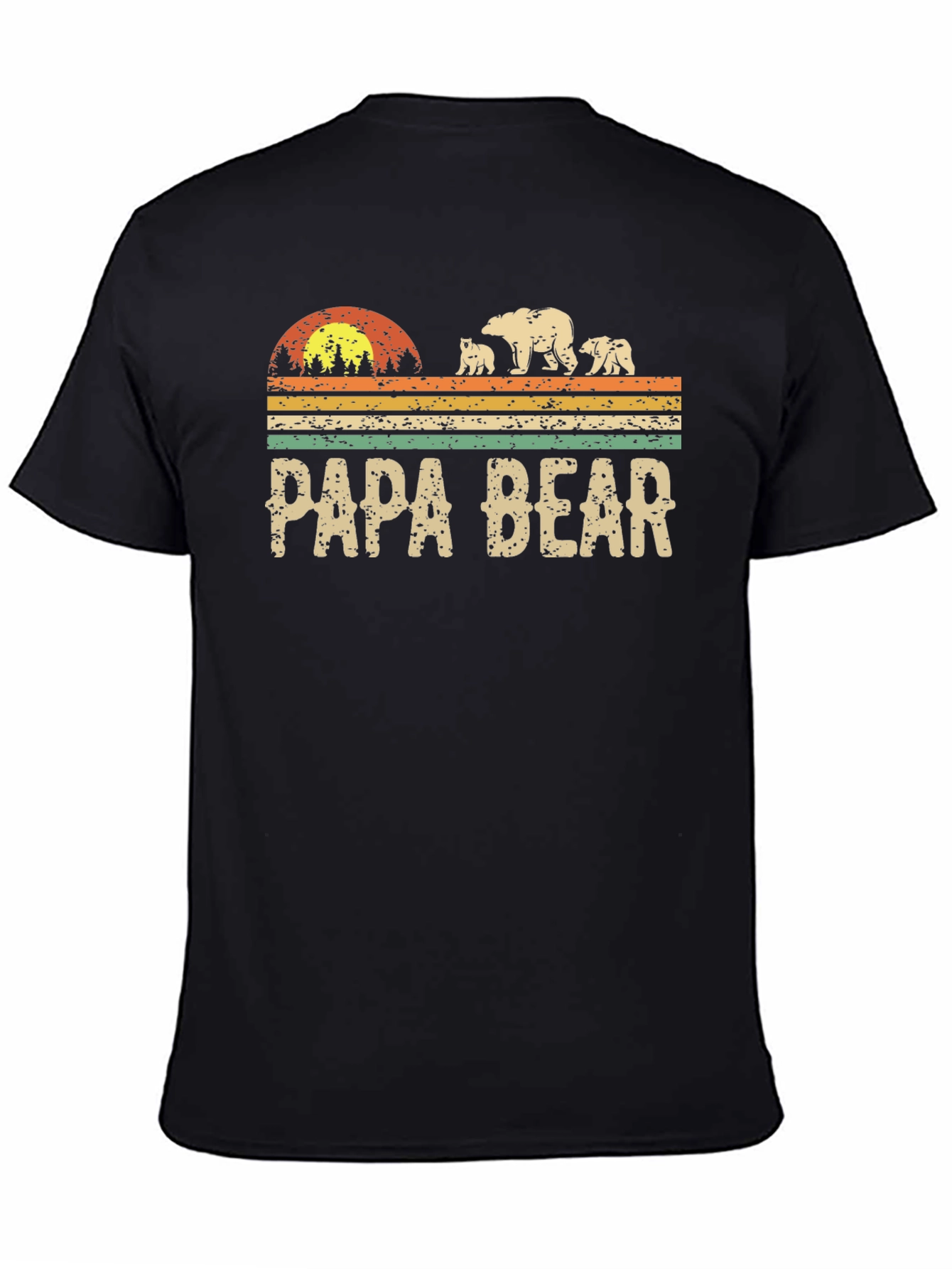 Papa Bear Graphic T-Shirt - Family Matching Tee