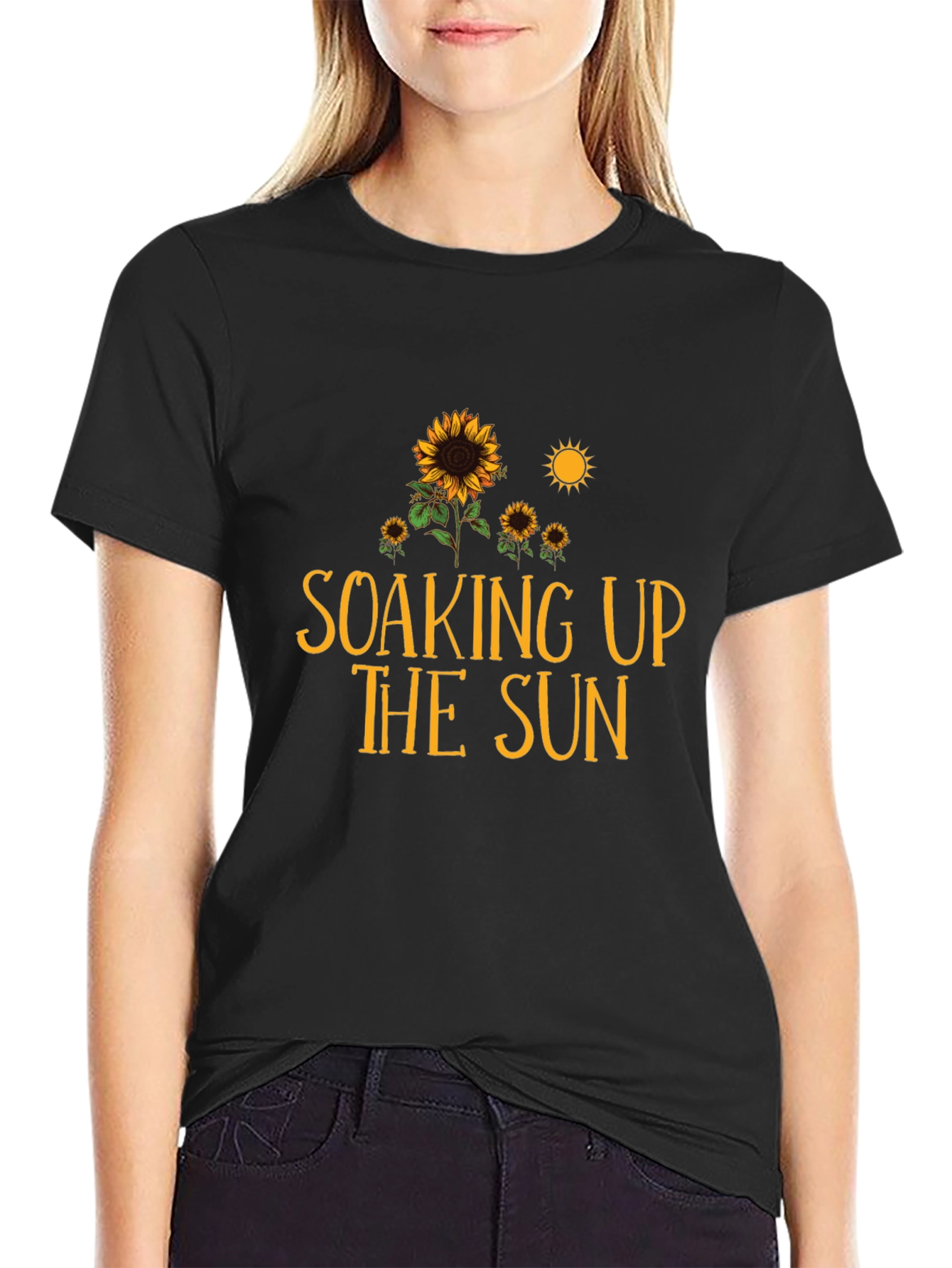 Soaking Up the Sun Sunflower Graphic T-Shirt