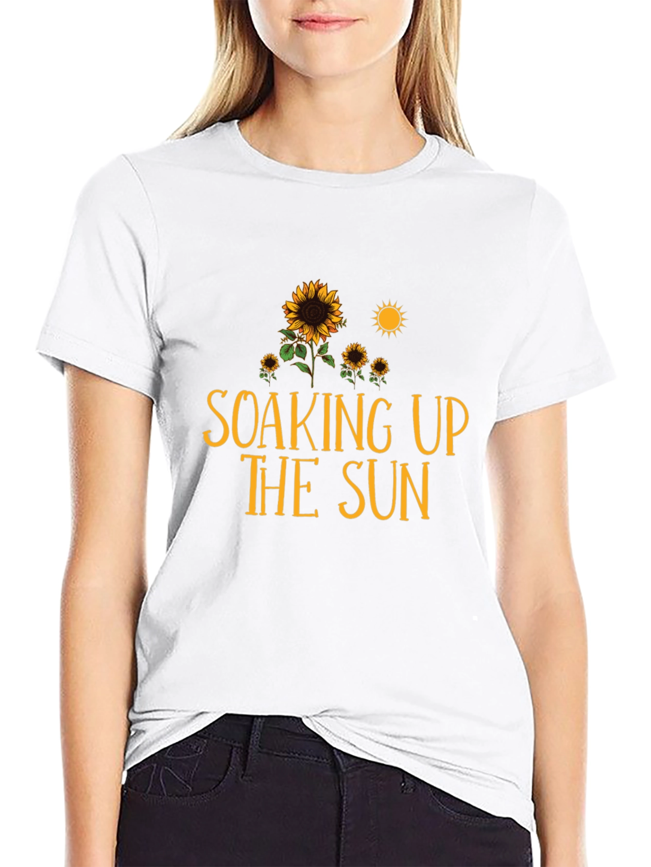 Soaking Up the Sun Sunflower Graphic T-Shirt