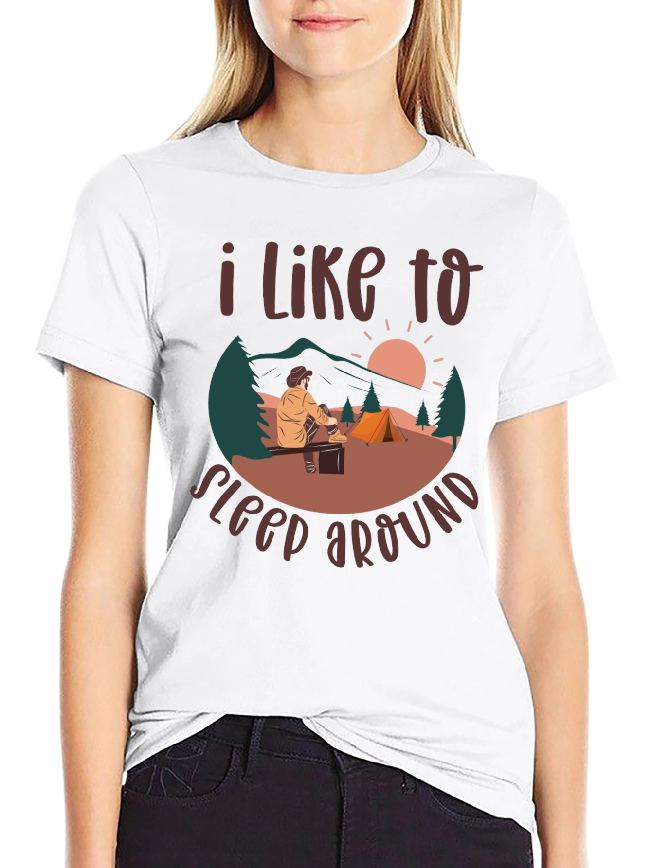 I Like to Sleep Around Camping T-Shirt