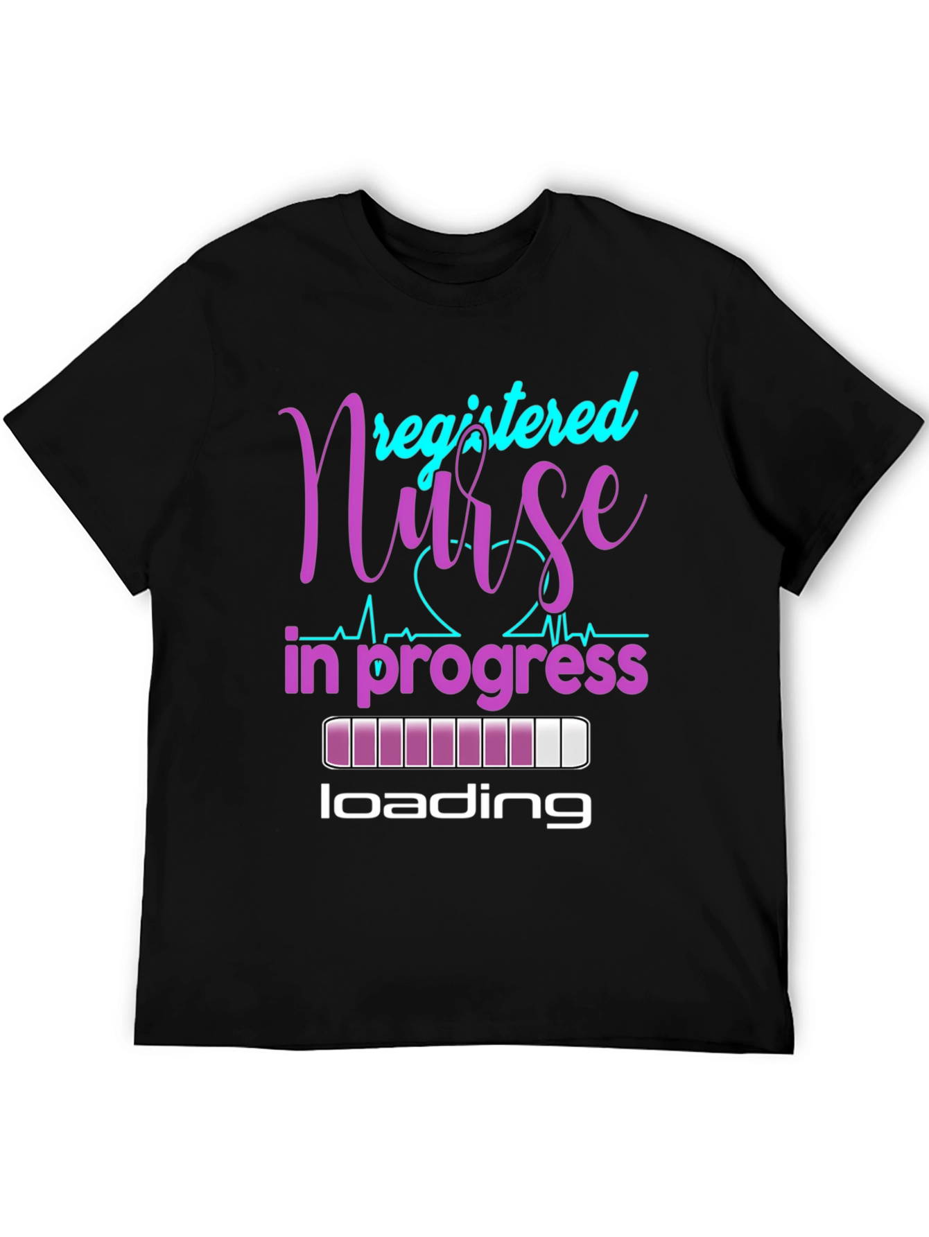 Registered Nurse In Progress Black T-Shirt