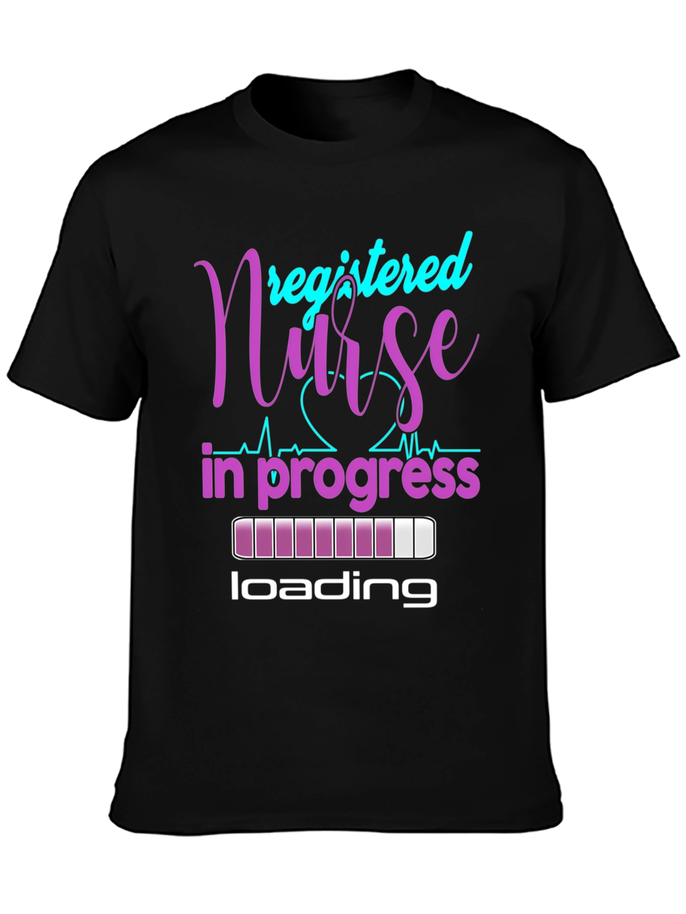 Registered Nurse In Progress Black T-Shirt