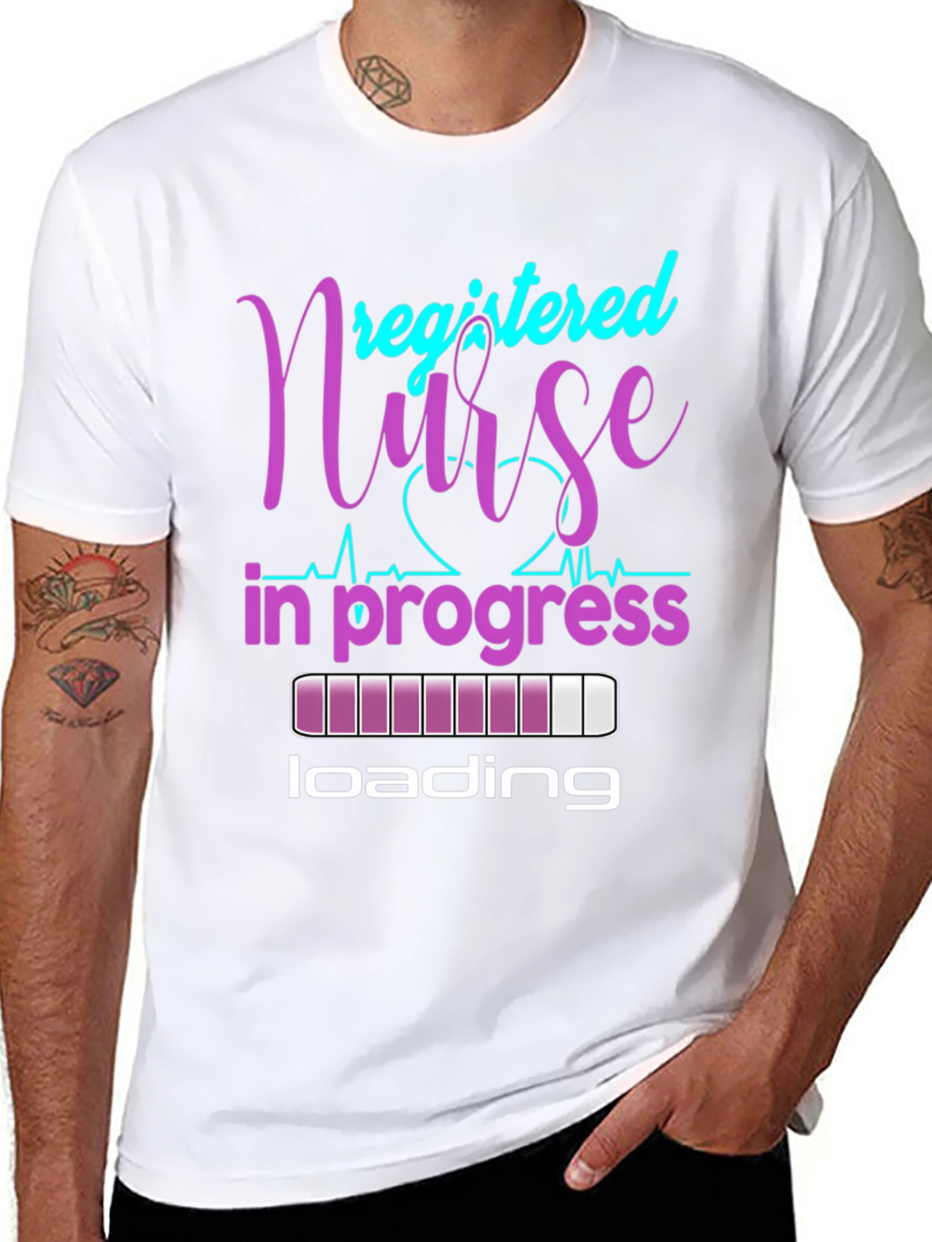 Registered Nurse In Progress Black T-Shirt