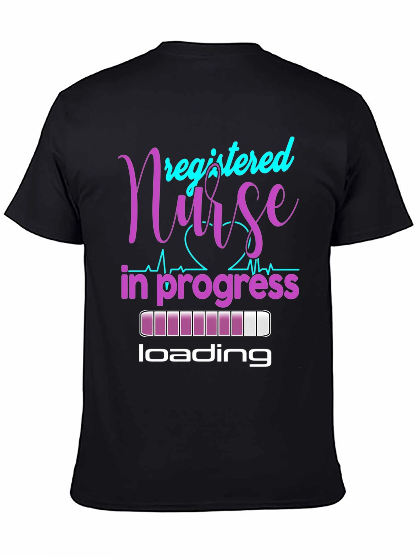 Registered Nurse In Progress Black T-Shirt