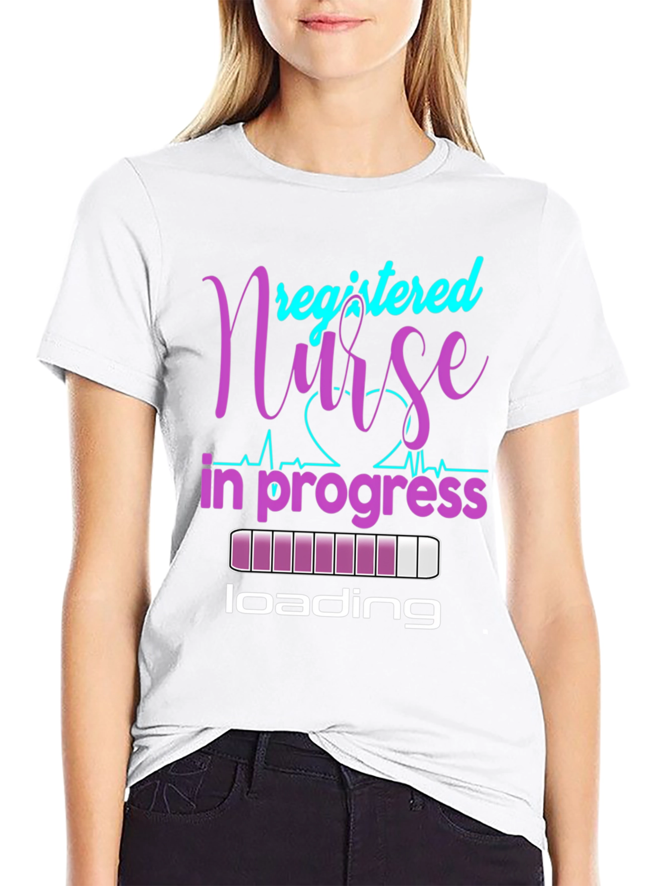Registered Nurse In Progress Black T-Shirt