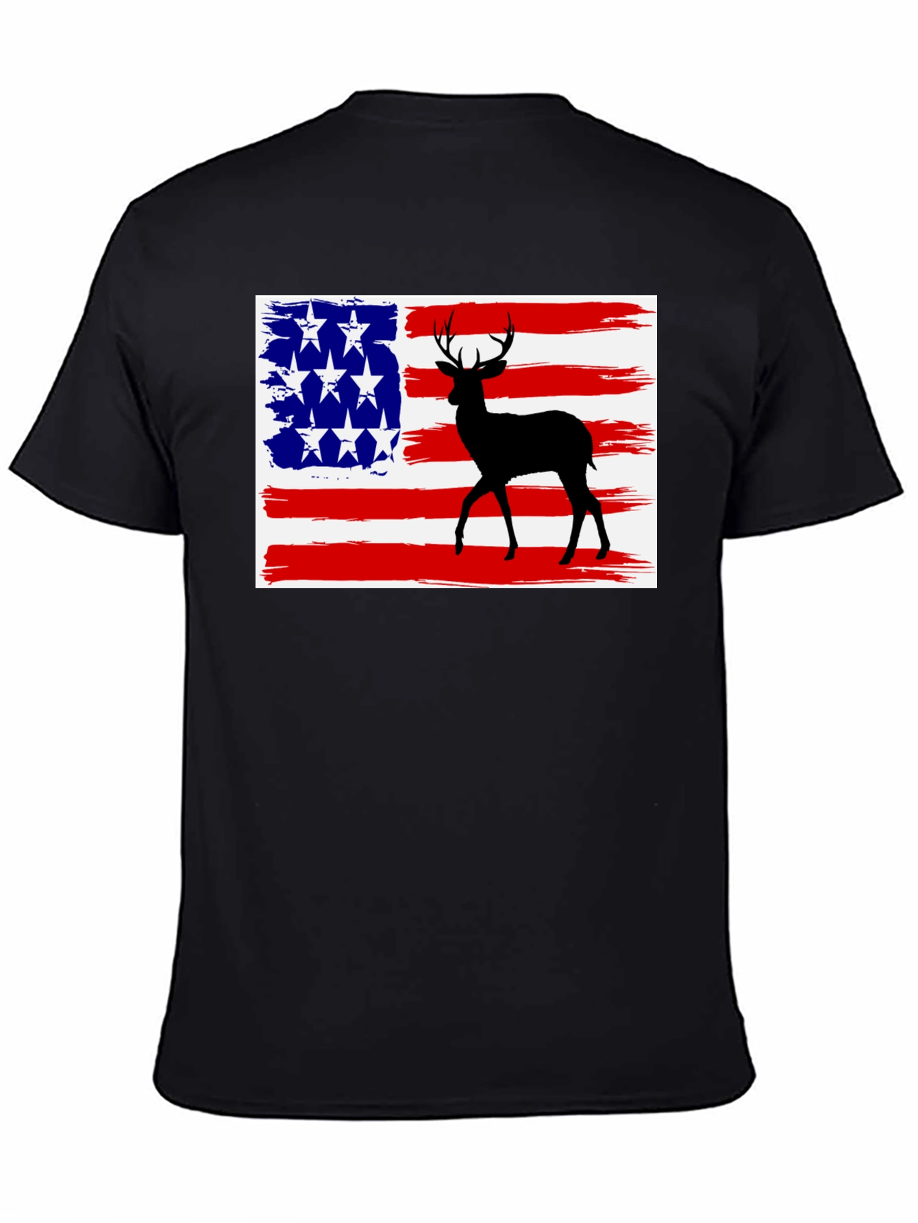 Deer American Flag Graphic Tee