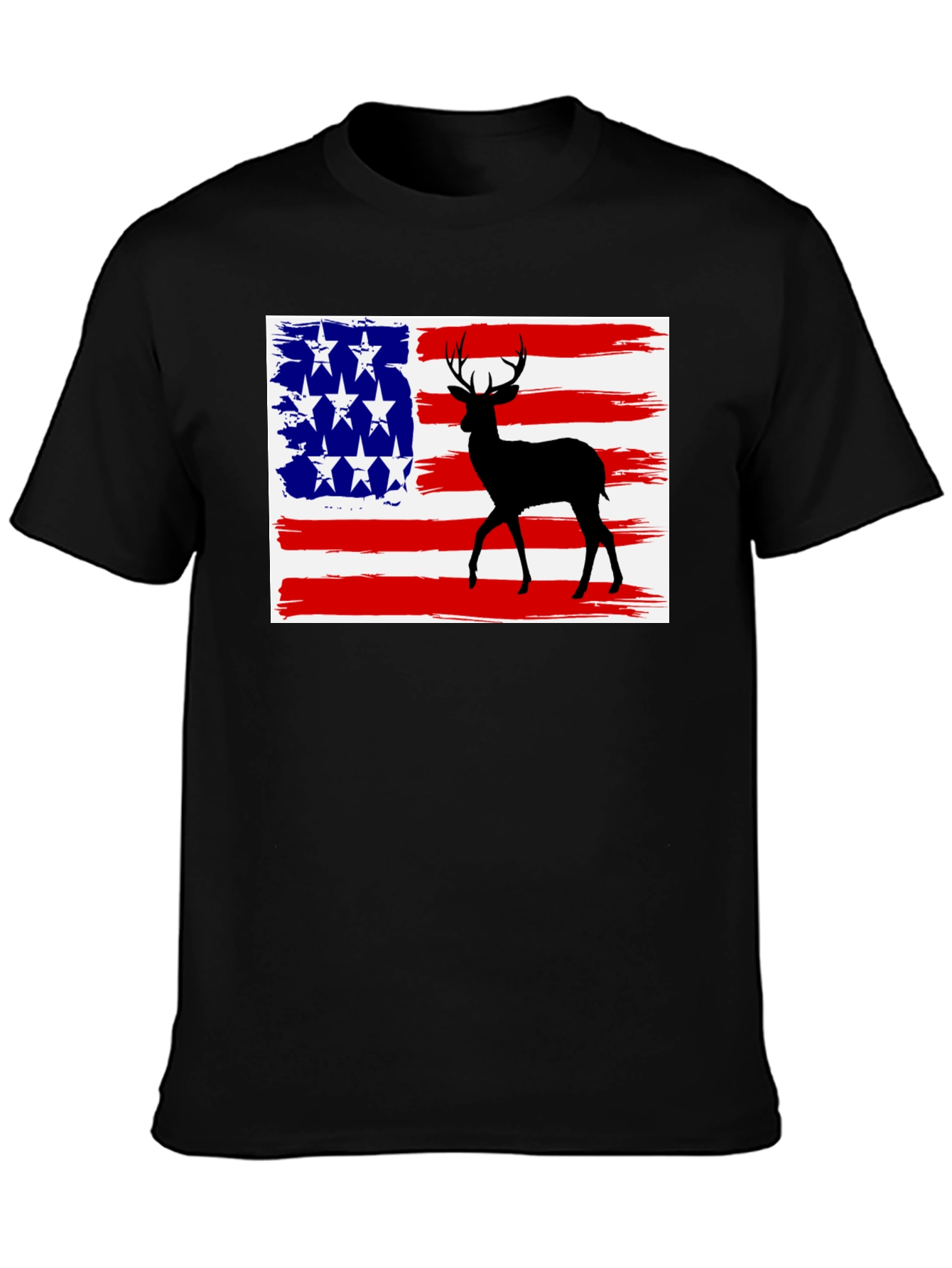 Deer American Flag Graphic Tee