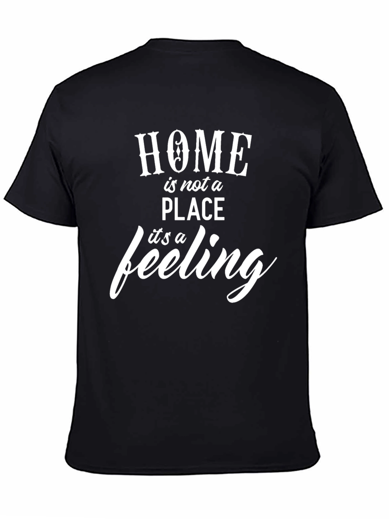 Home is a Feeling Graphic Tee - Black