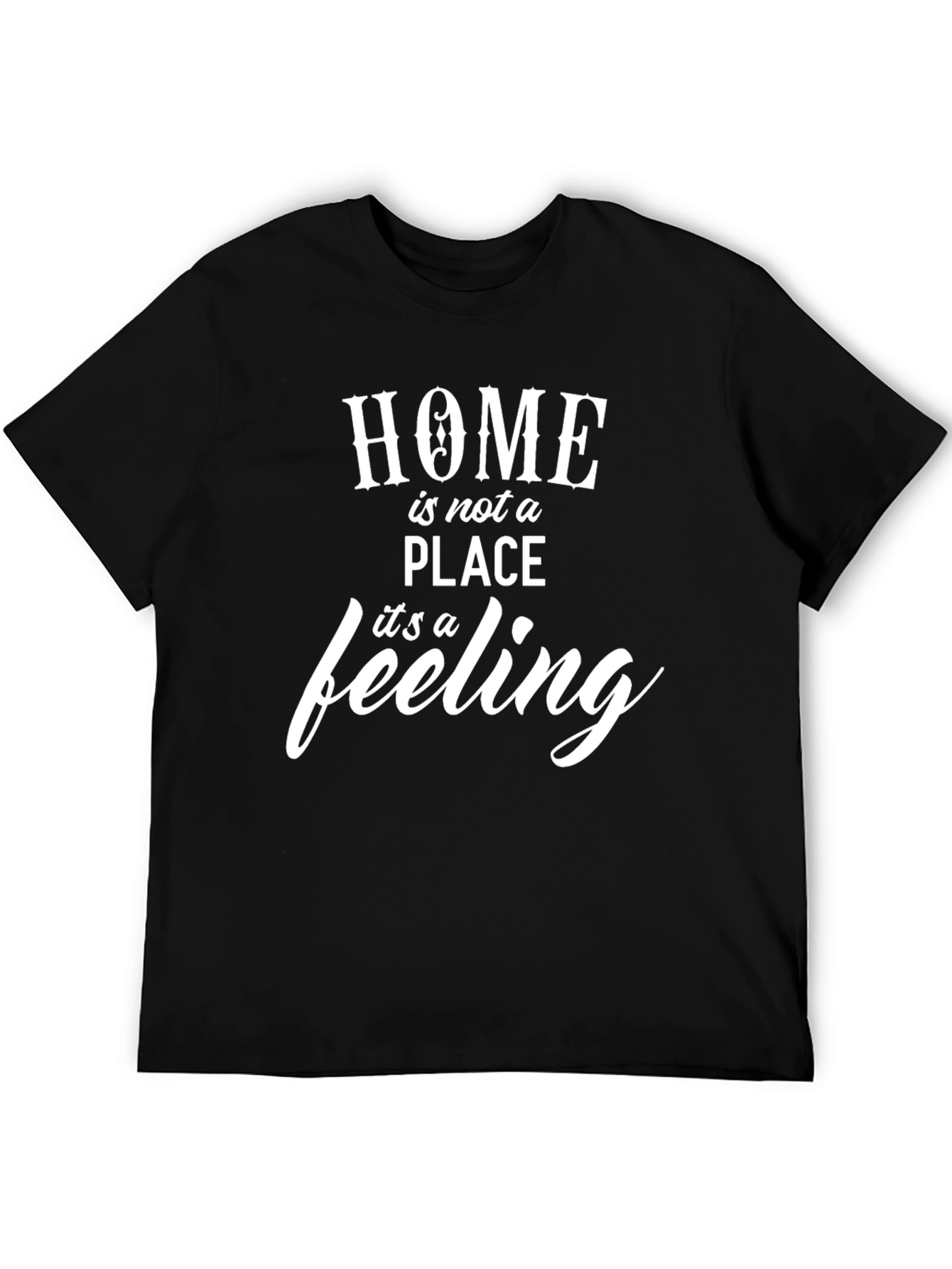 Home is a Feeling Graphic Tee - Black