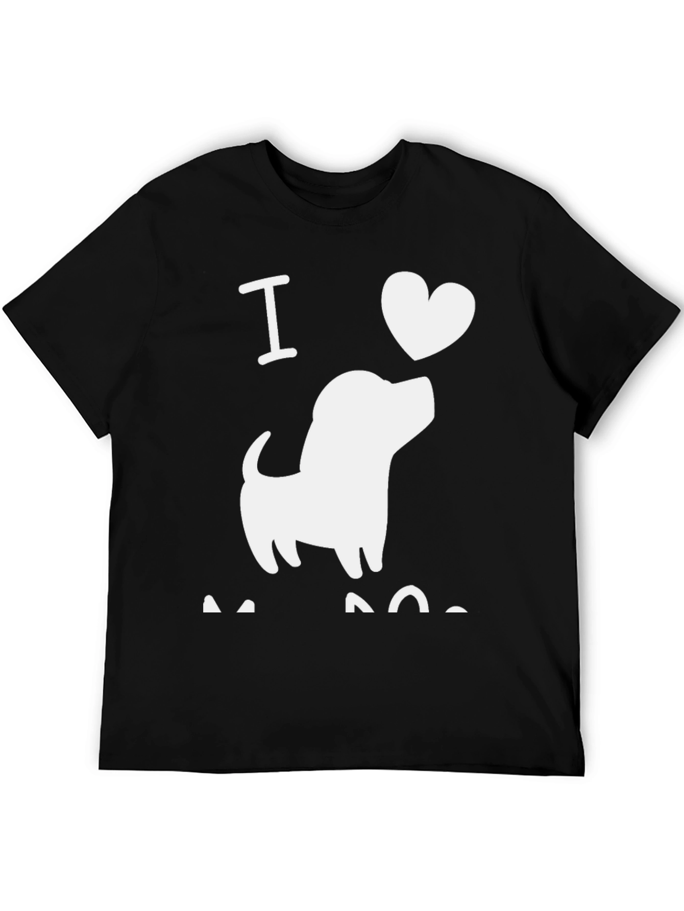 I Love Dogs T-Shirt | Casual Black Tee
