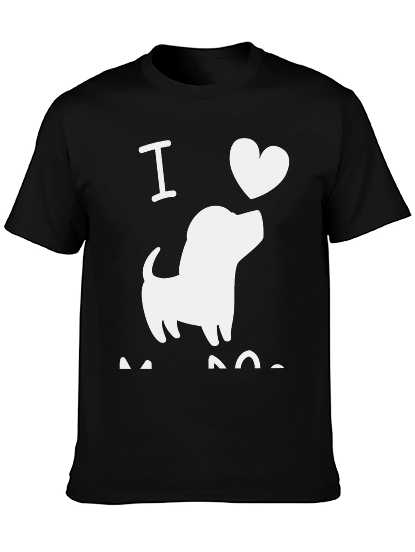I Love Dogs T-Shirt | Casual Black Tee