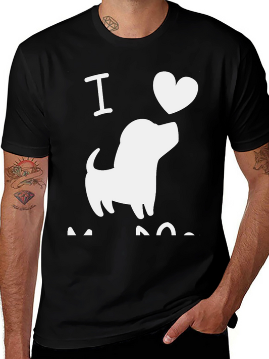 I Love Dogs T-Shirt | Casual Black Tee