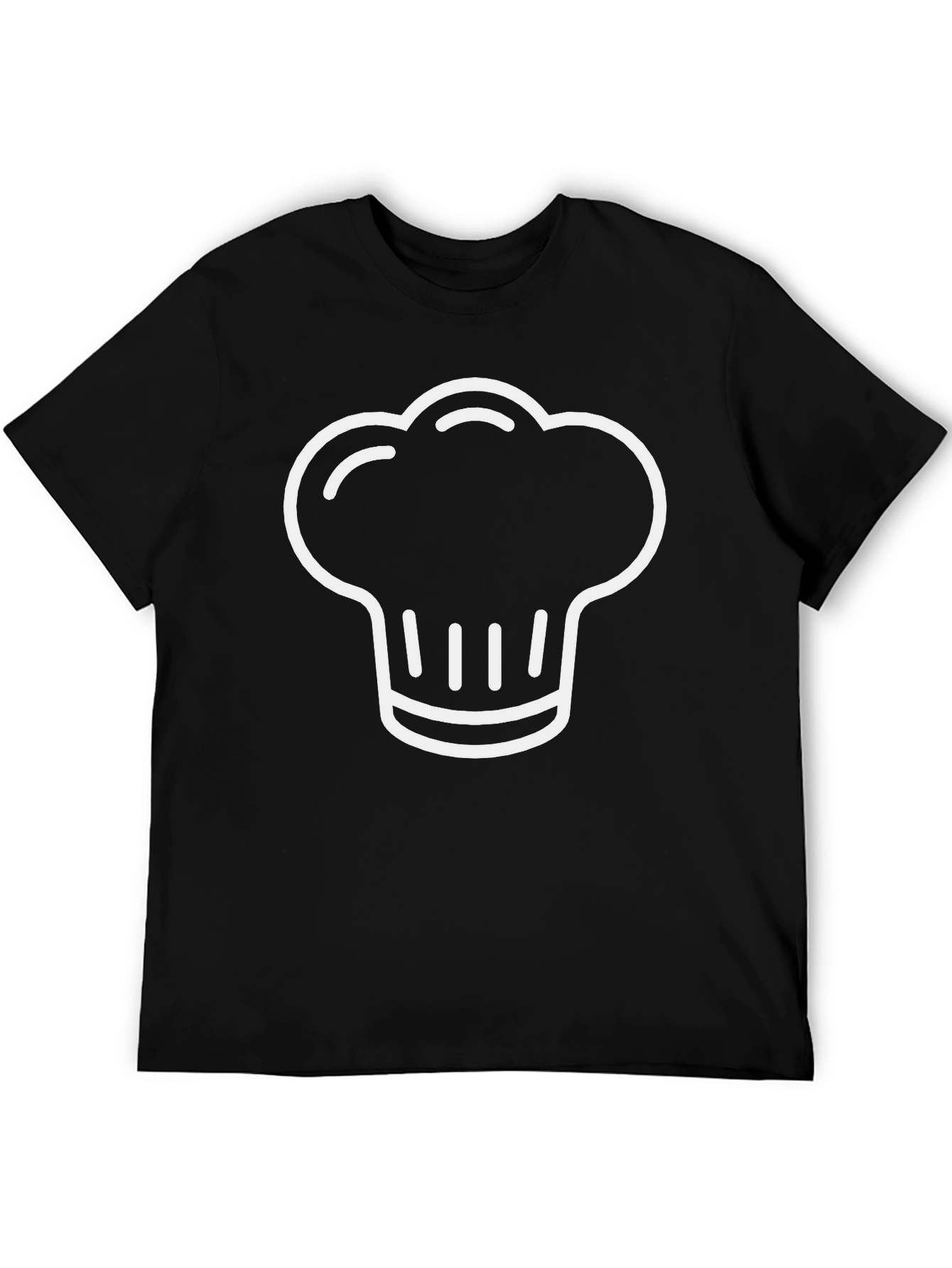 Chef Hat Graphic Tee - Black Cotton T-Shirt