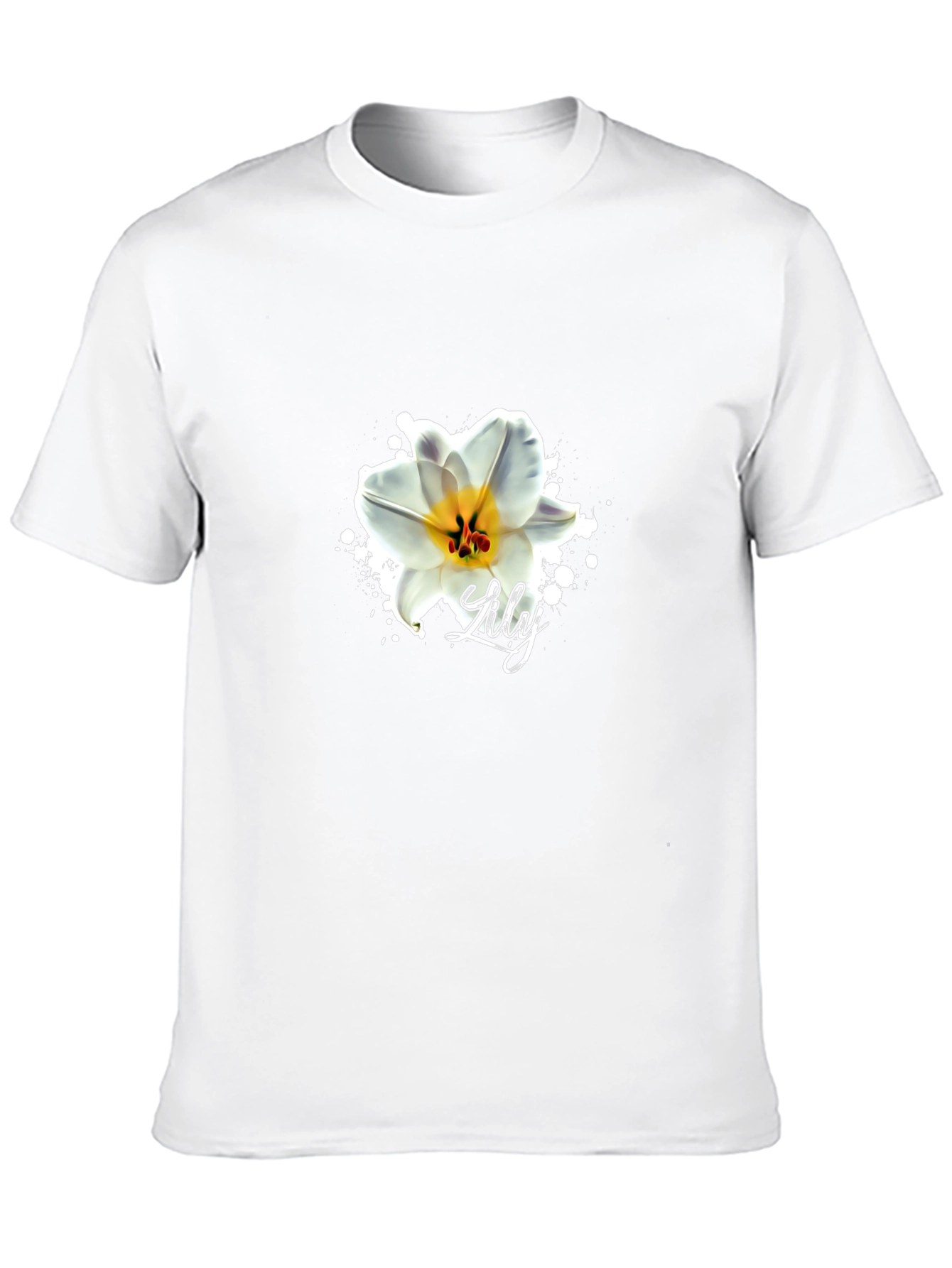 Lily Flower Graphic Print T-Shirt