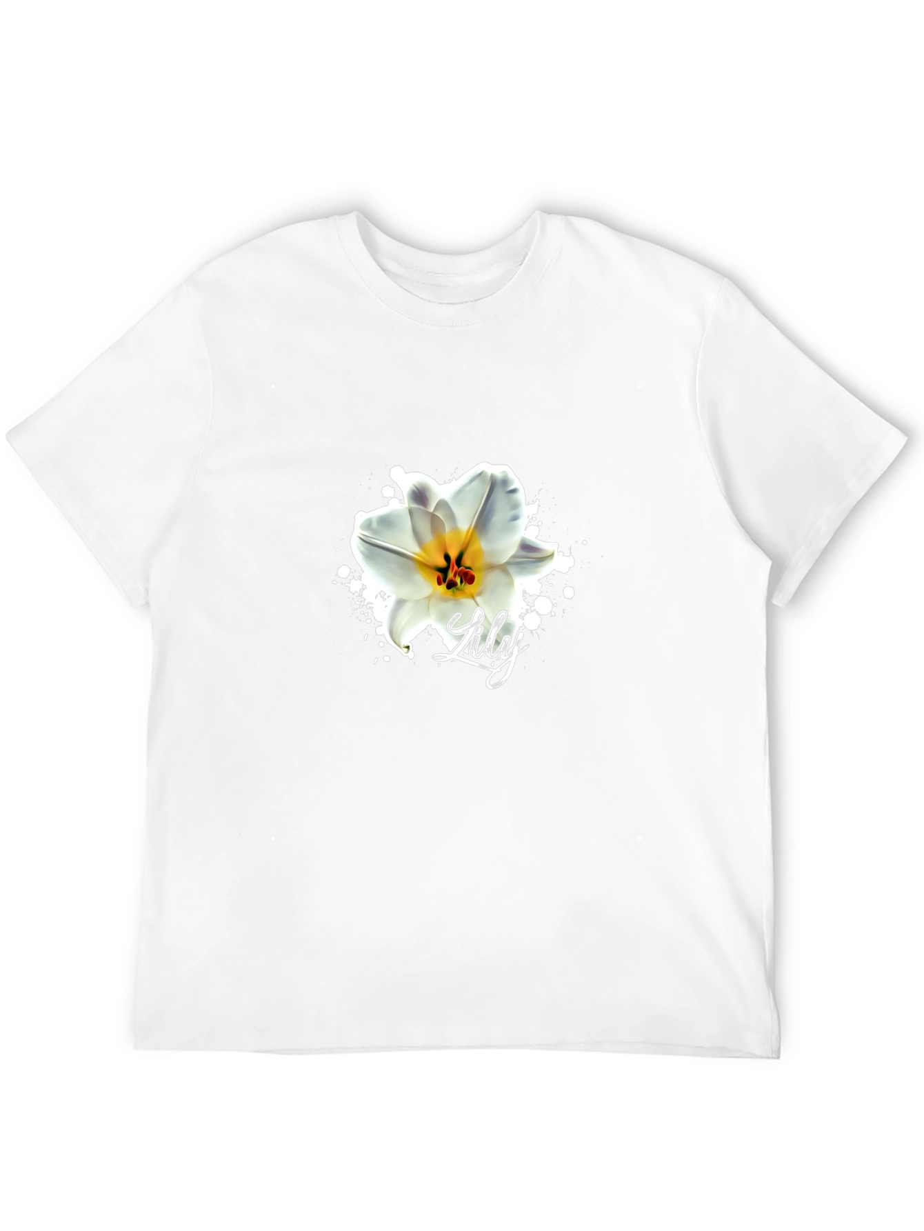 Lily Flower Graphic Print T-Shirt