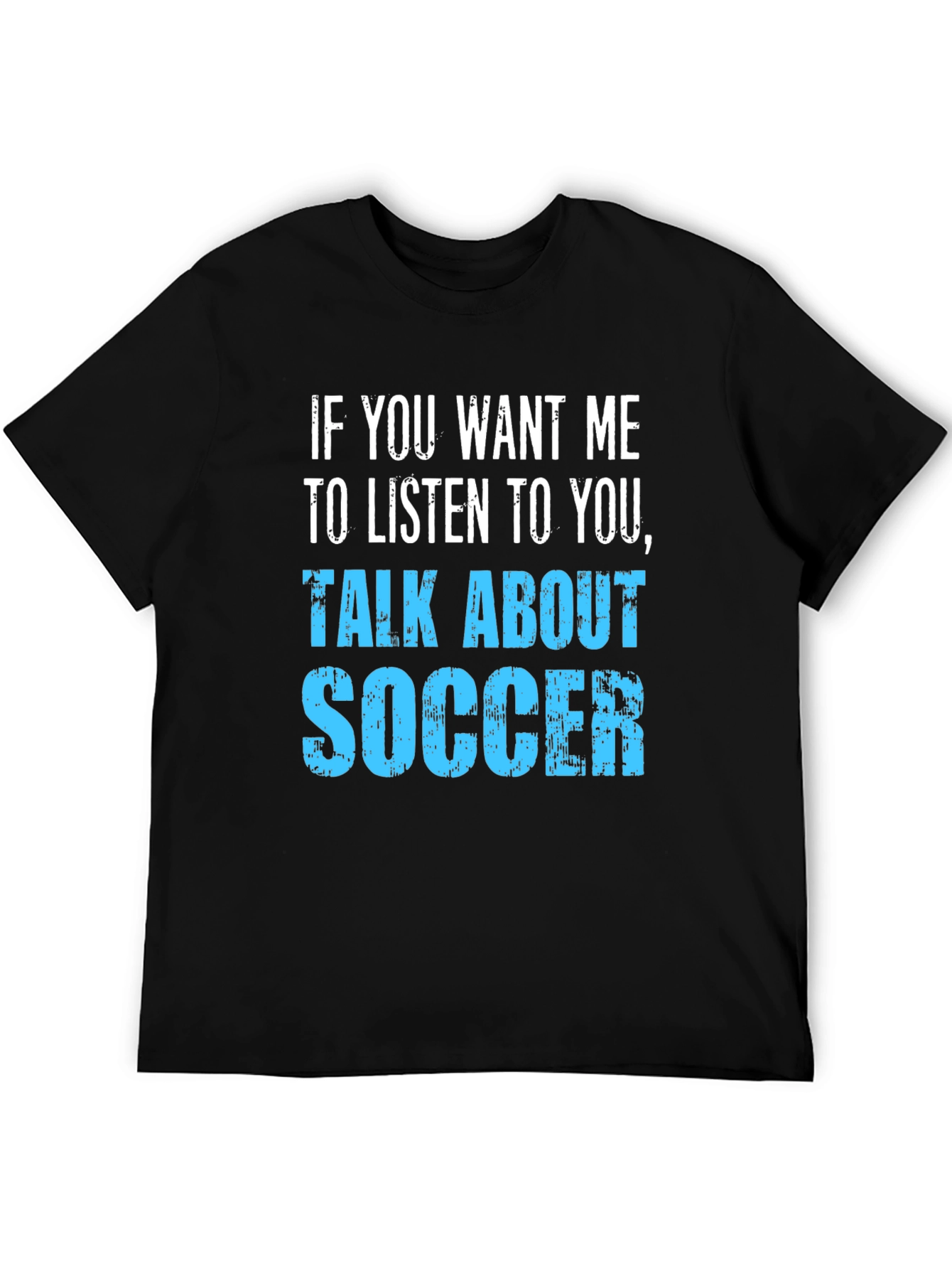 Talk About Soccer T-Shirt - Black Cotton Tee