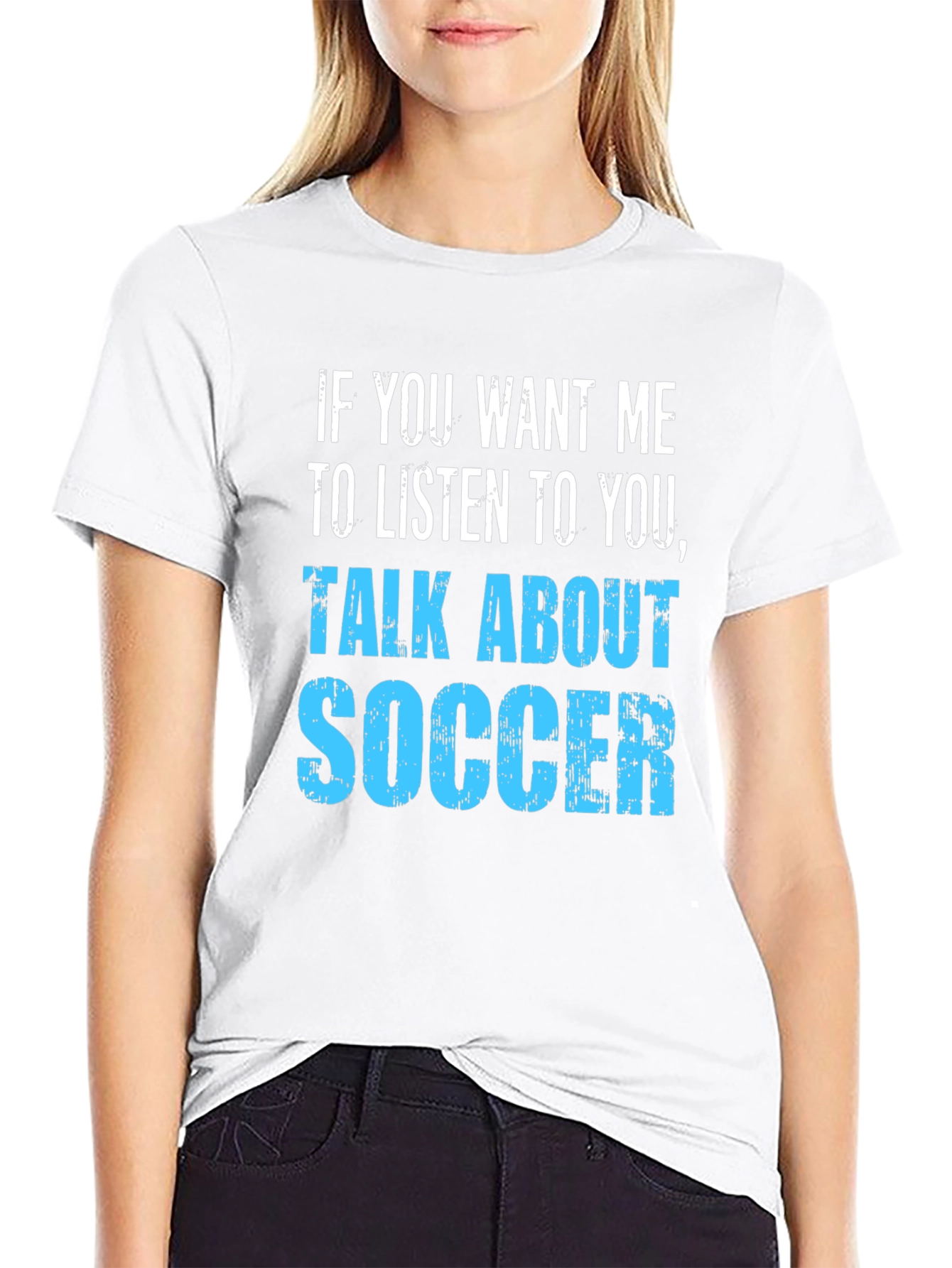 Talk About Soccer T-Shirt - Black Cotton Tee