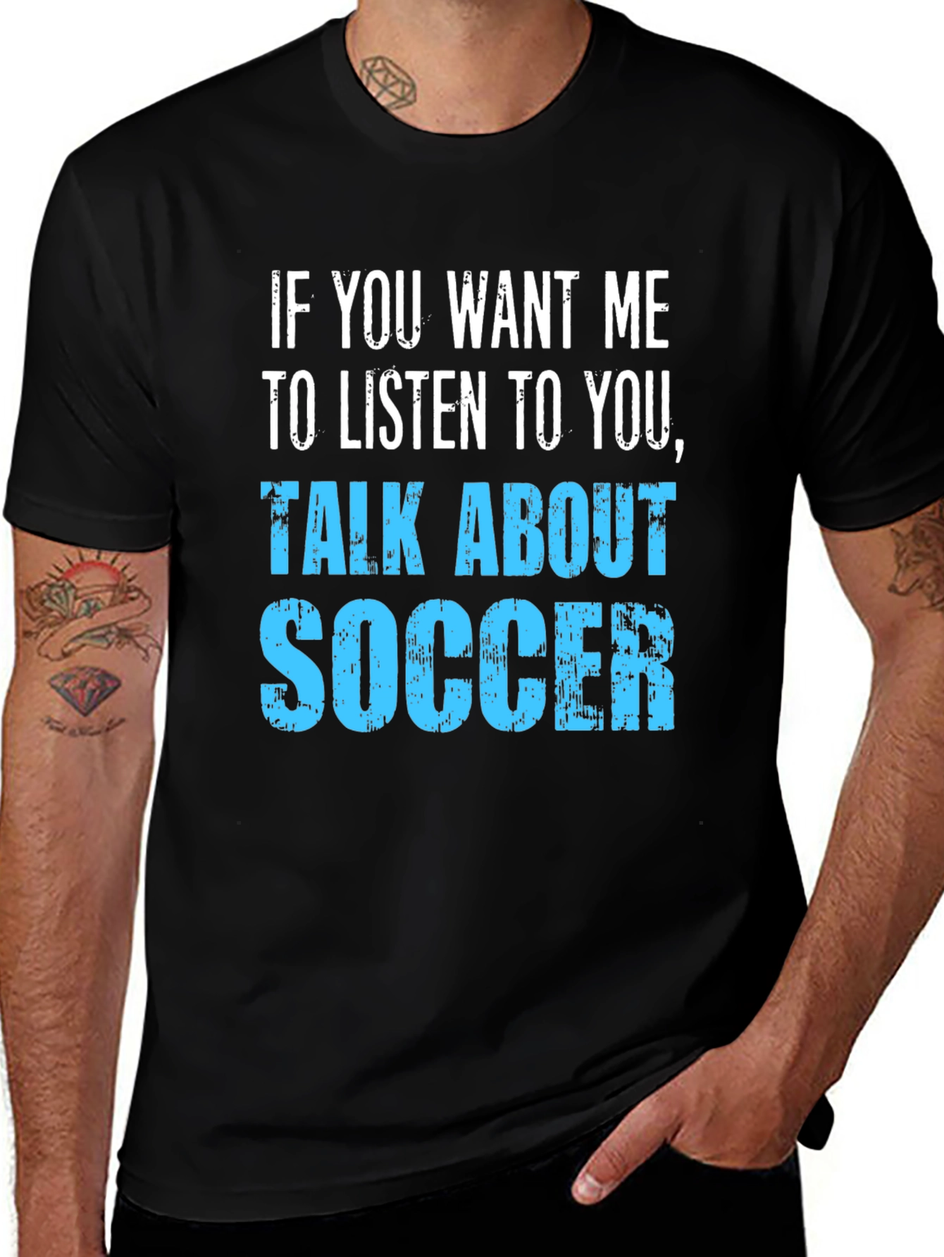 Talk About Soccer T-Shirt - Black Cotton Tee