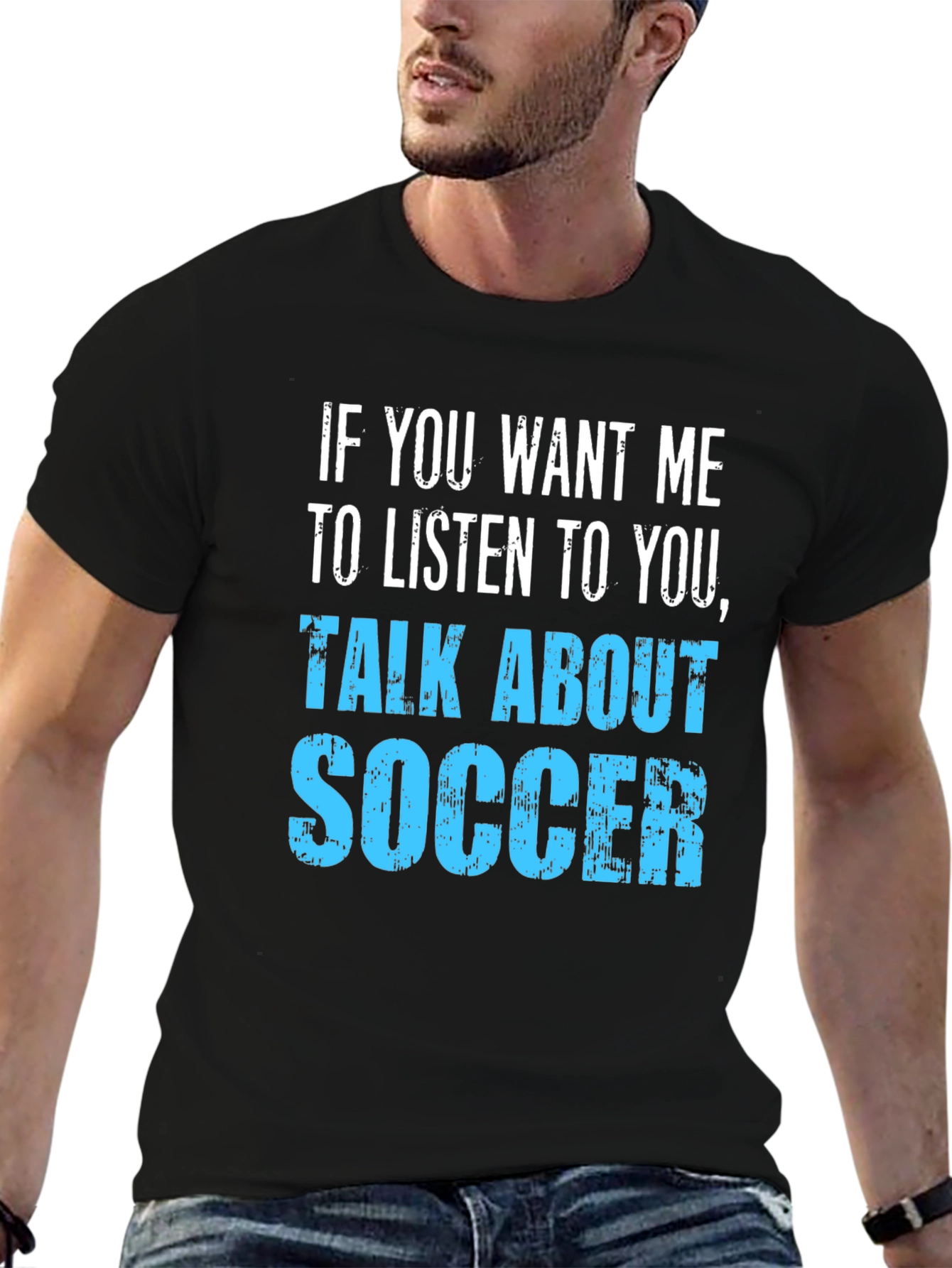 Talk About Soccer T-Shirt - Black Cotton Tee