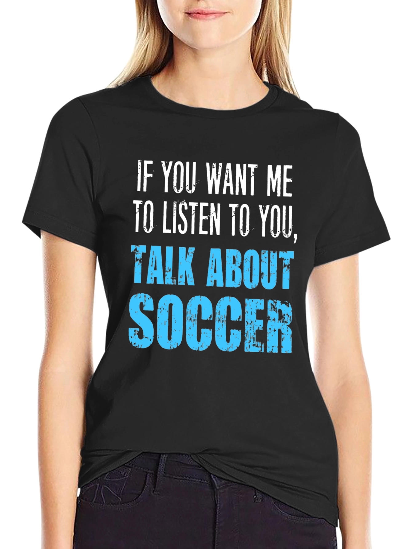 Talk About Soccer T-Shirt - Black Cotton Tee