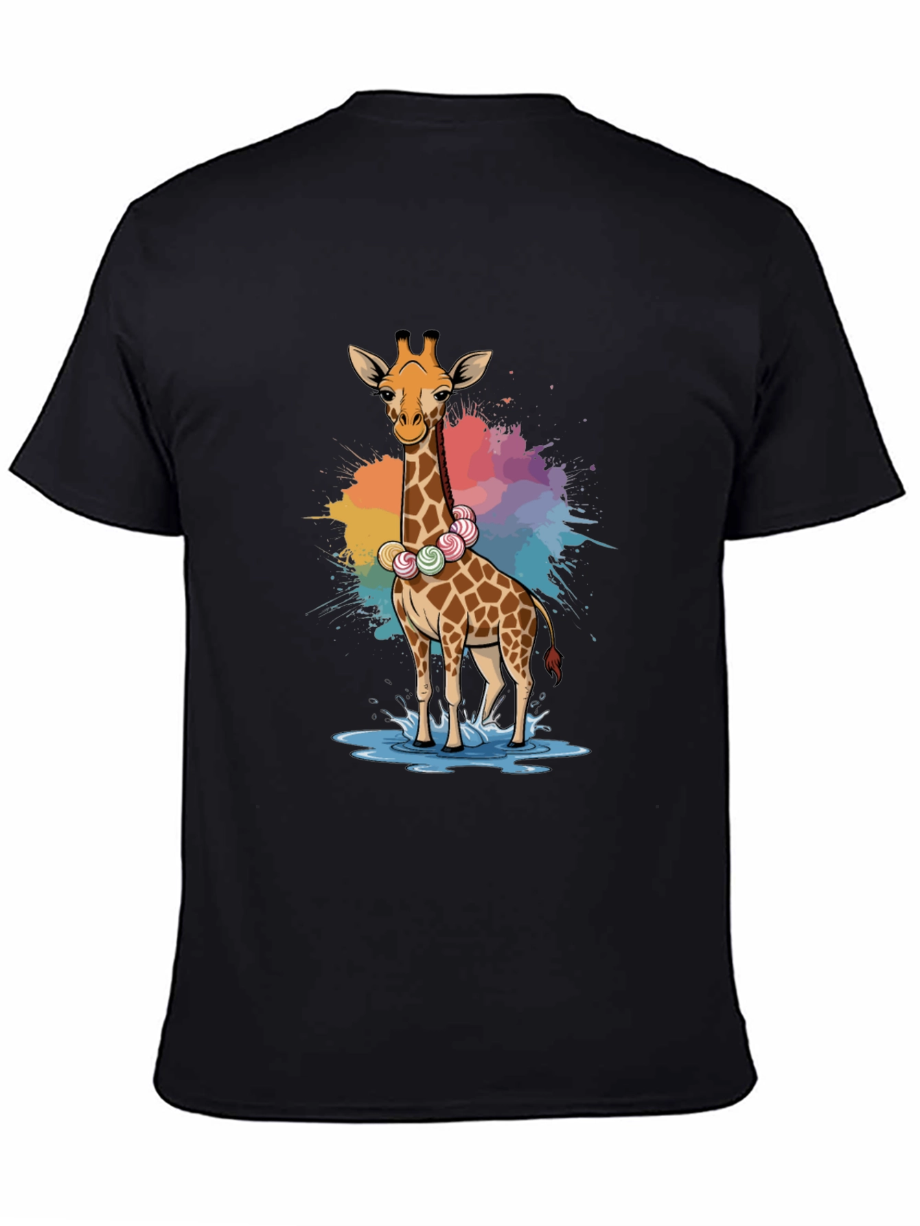 Giraffe Candy Lei T-Shirt - Fun Animal Tee