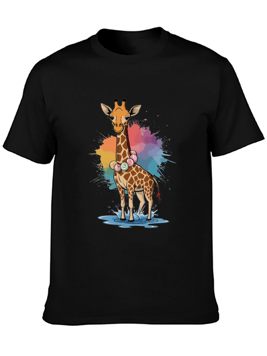 Giraffe Candy Lei T-Shirt - Fun Animal Tee