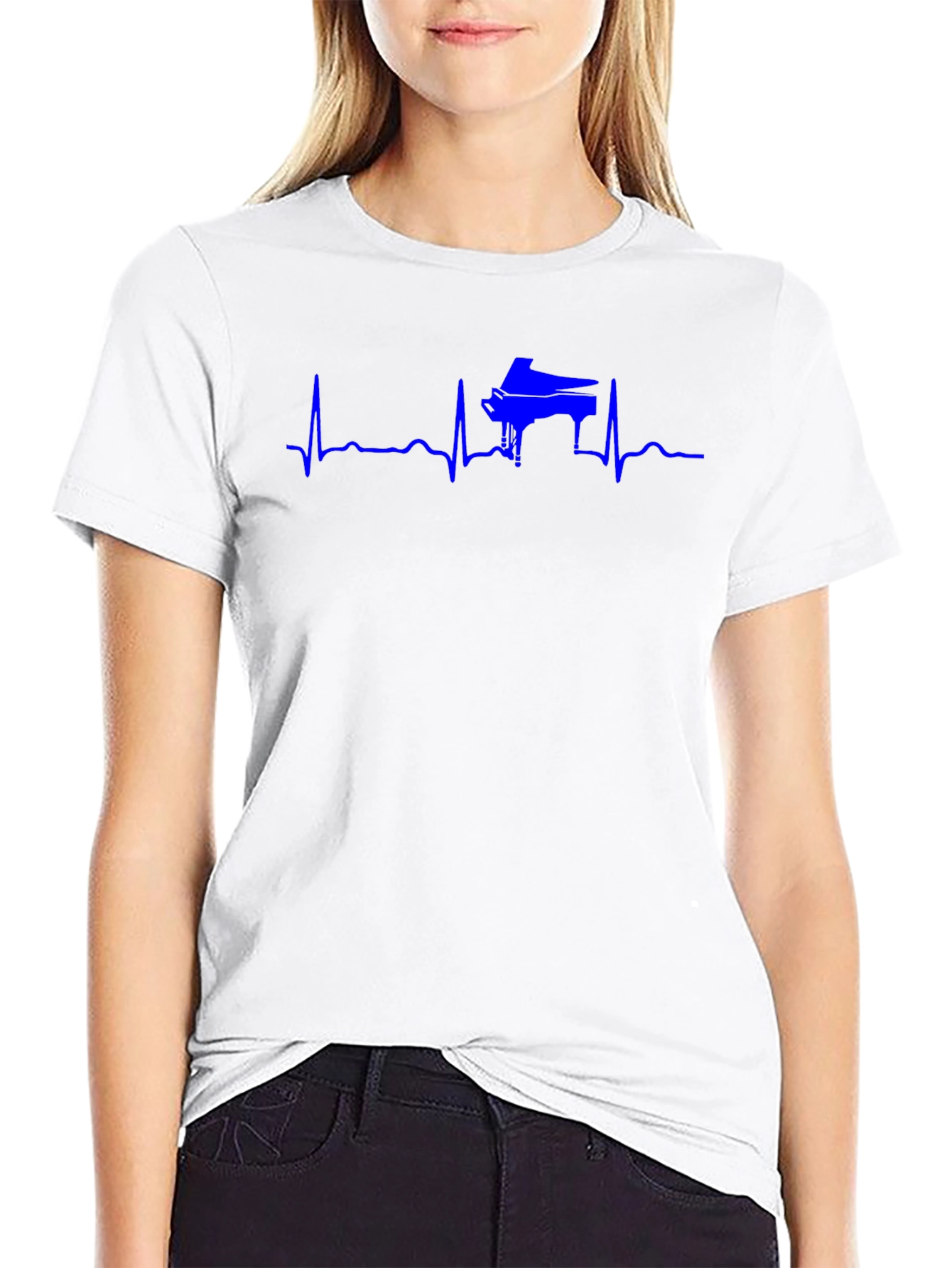 Piano Heartbeat Graphic Tee