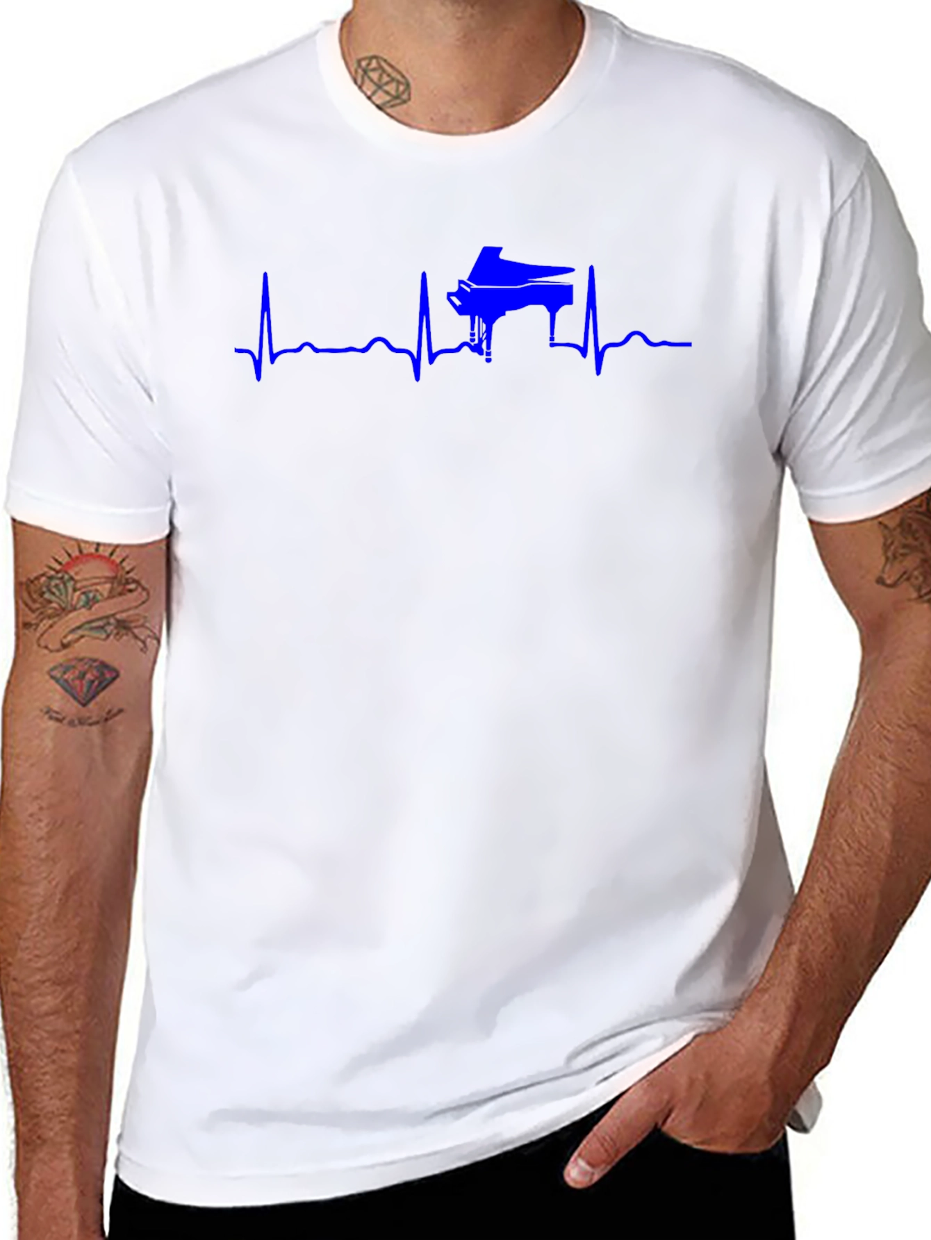 Piano Heartbeat Graphic Tee