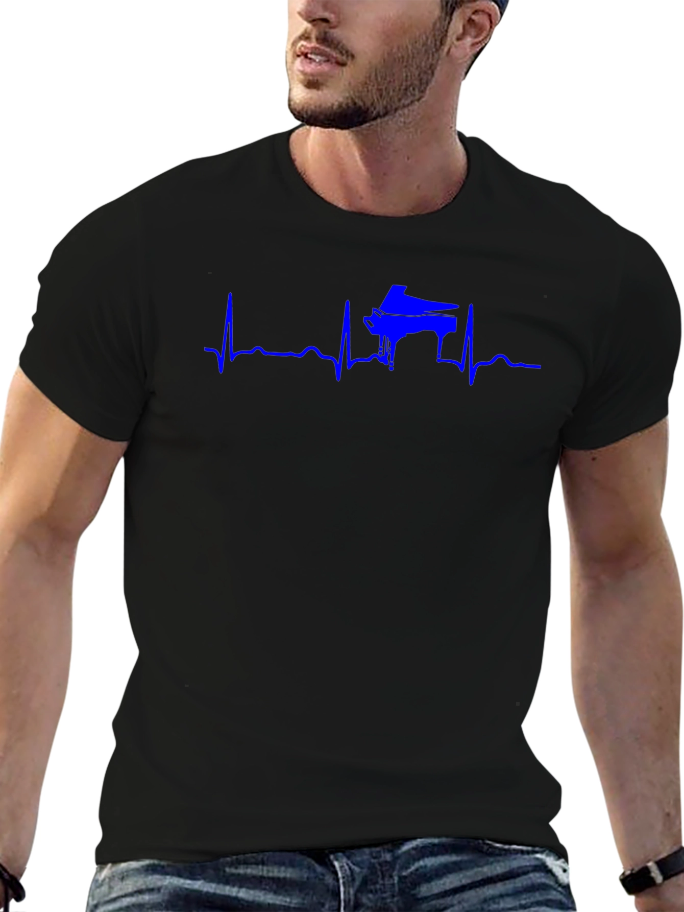 Piano Heartbeat Graphic Tee