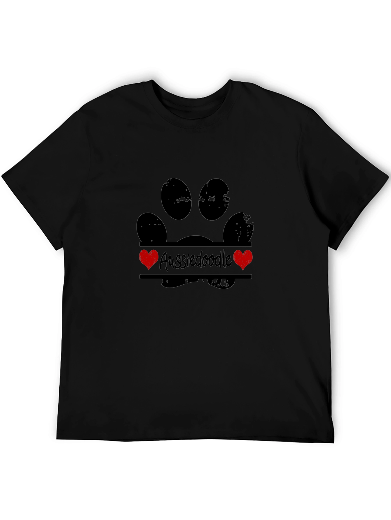 Aussiedoodle Dog Paw Print T-Shirt