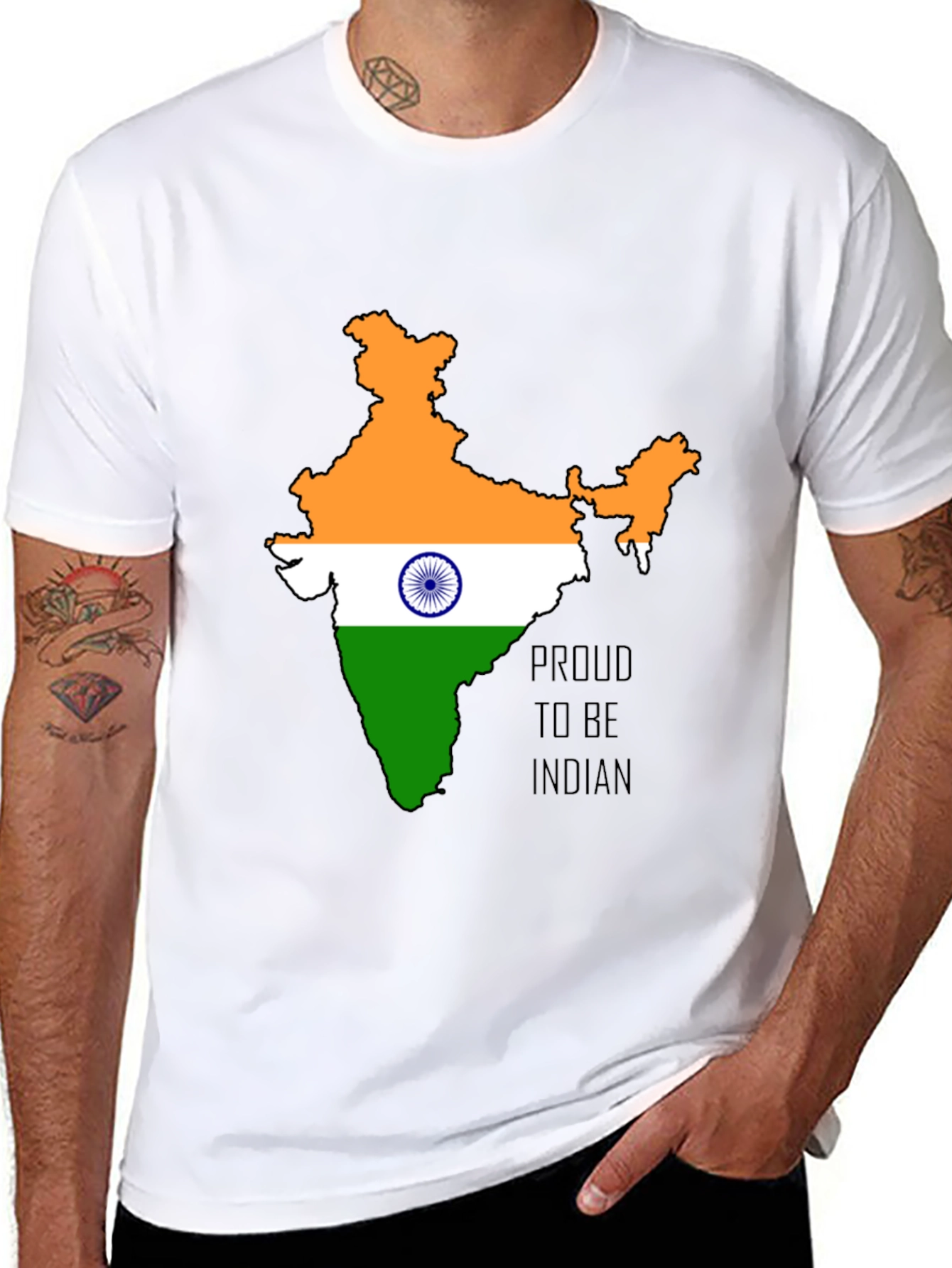 India Pride Black T-Shirt