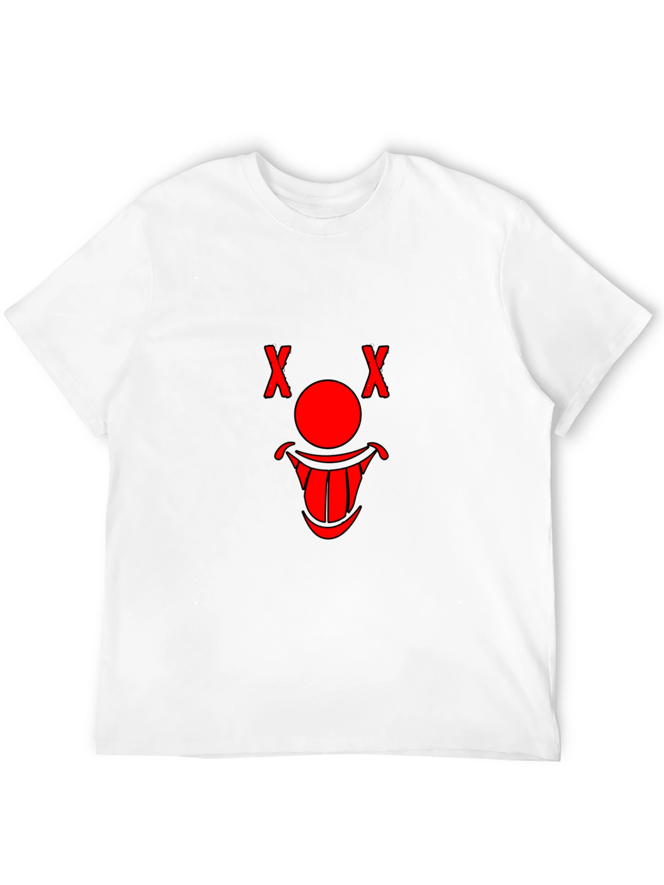 Creepy Clown Face Graphic T-Shirt - Black