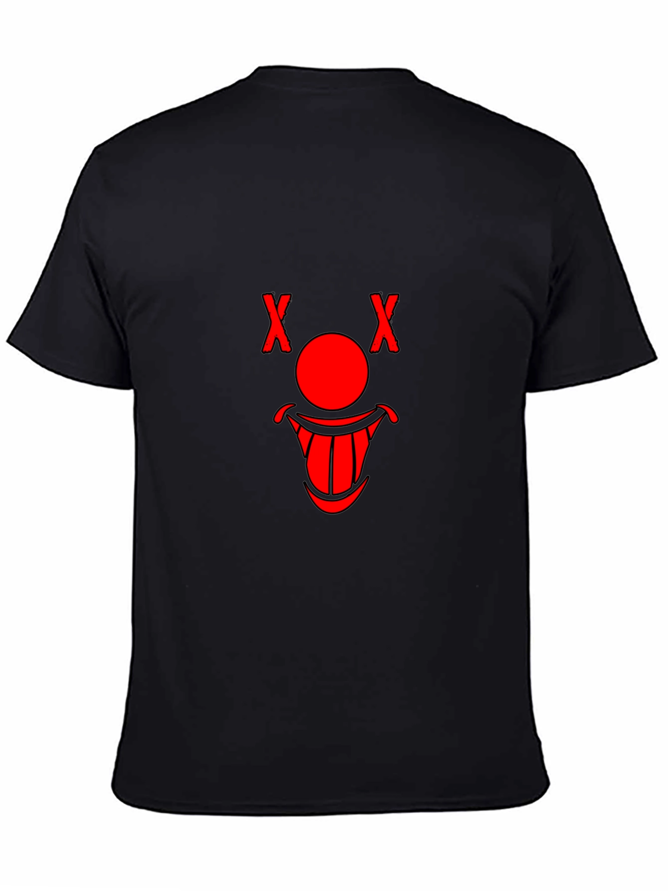 Creepy Clown Face Graphic T-Shirt - Black
