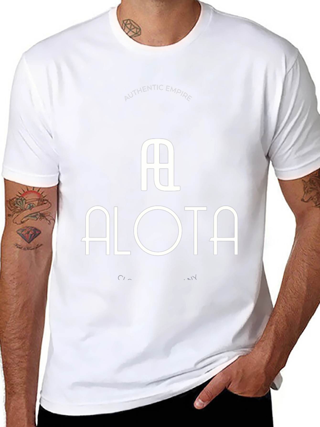Alota Authentic Empire Black Graphic Tee