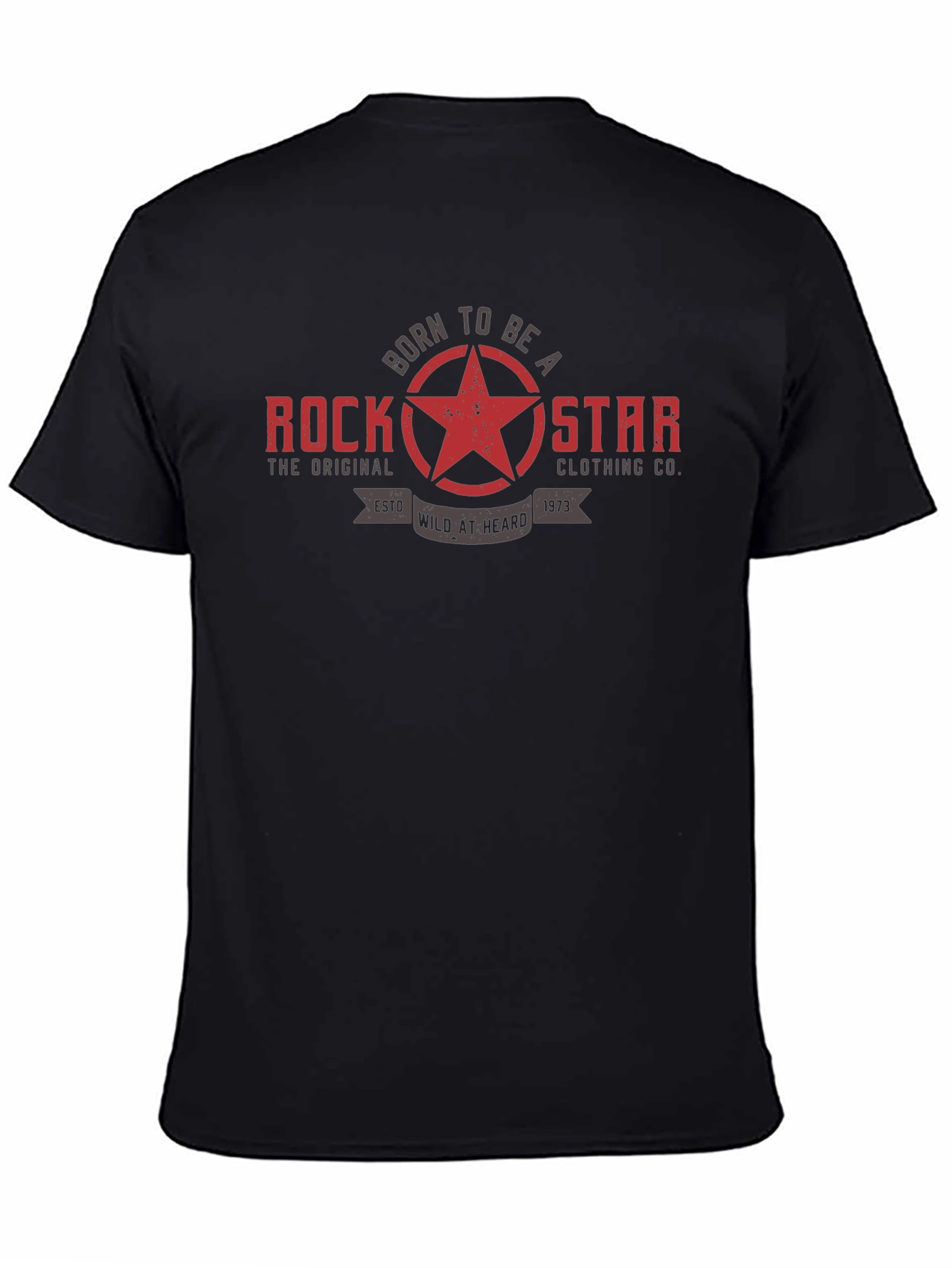 Born To Be A Rockstar Black Graphic T-Shirt