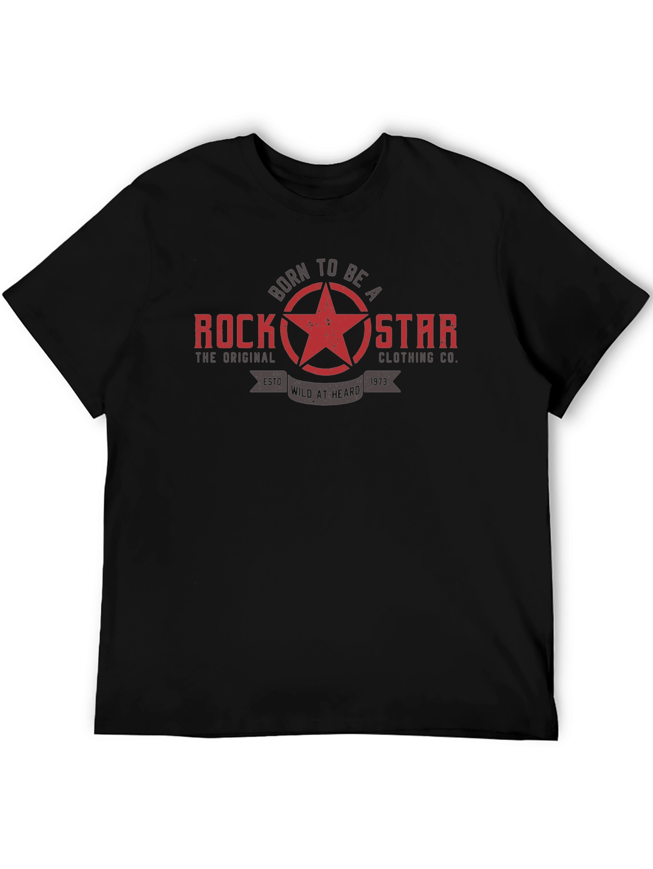 Born To Be A Rockstar Black Graphic T-Shirt