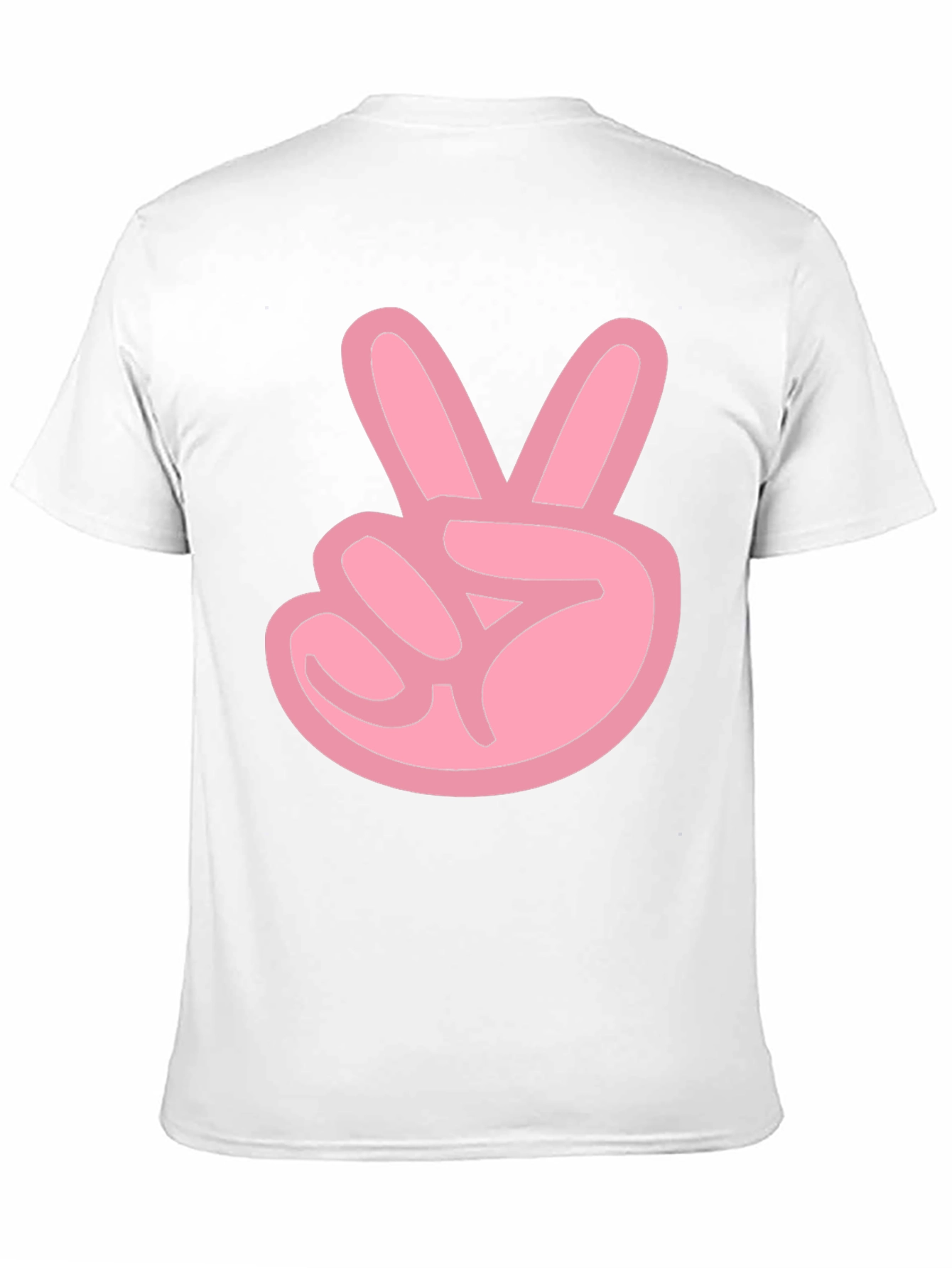 Pink Peace Sign Black T-Shirt