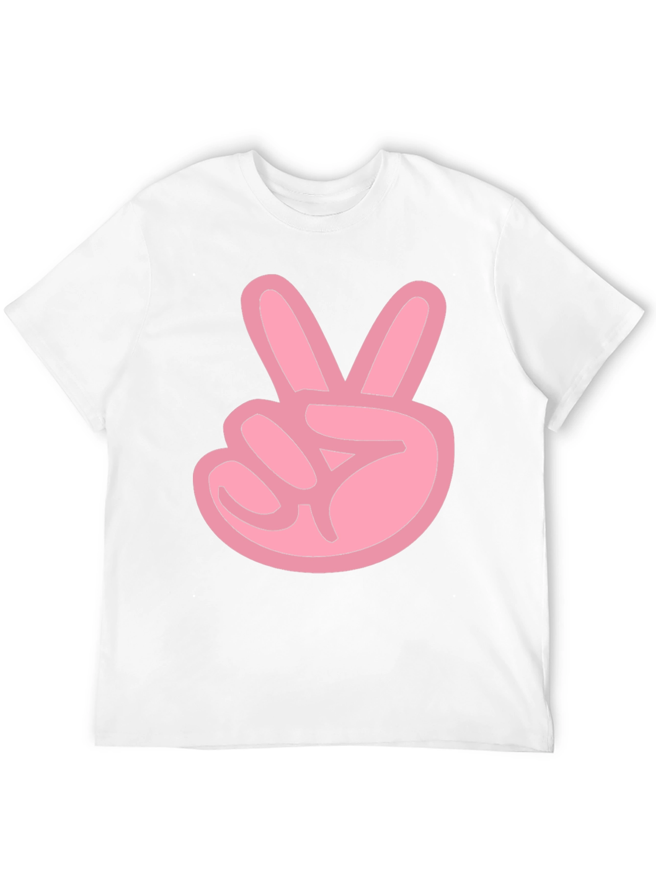 Pink Peace Sign Black T-Shirt