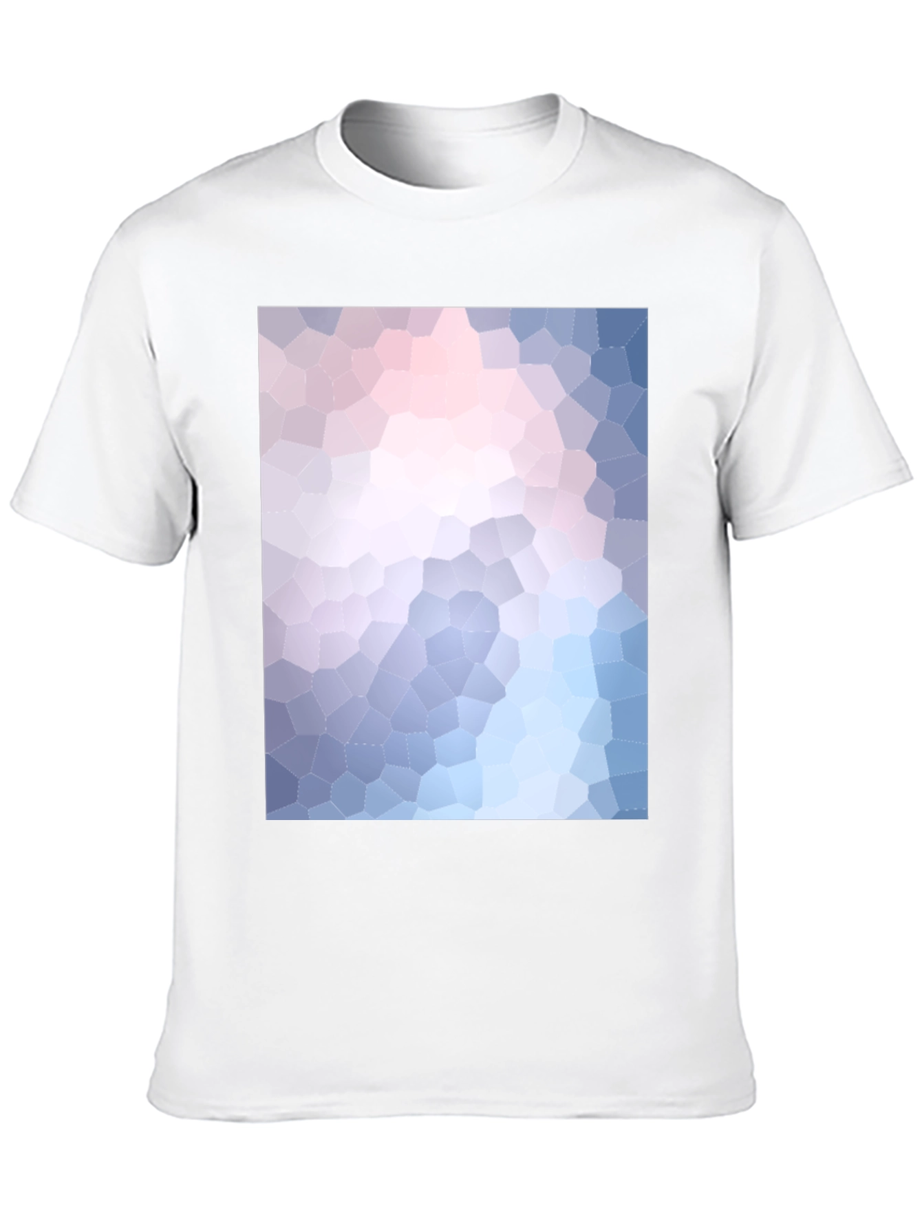 Abstract Mosaic Print Black T-Shirt