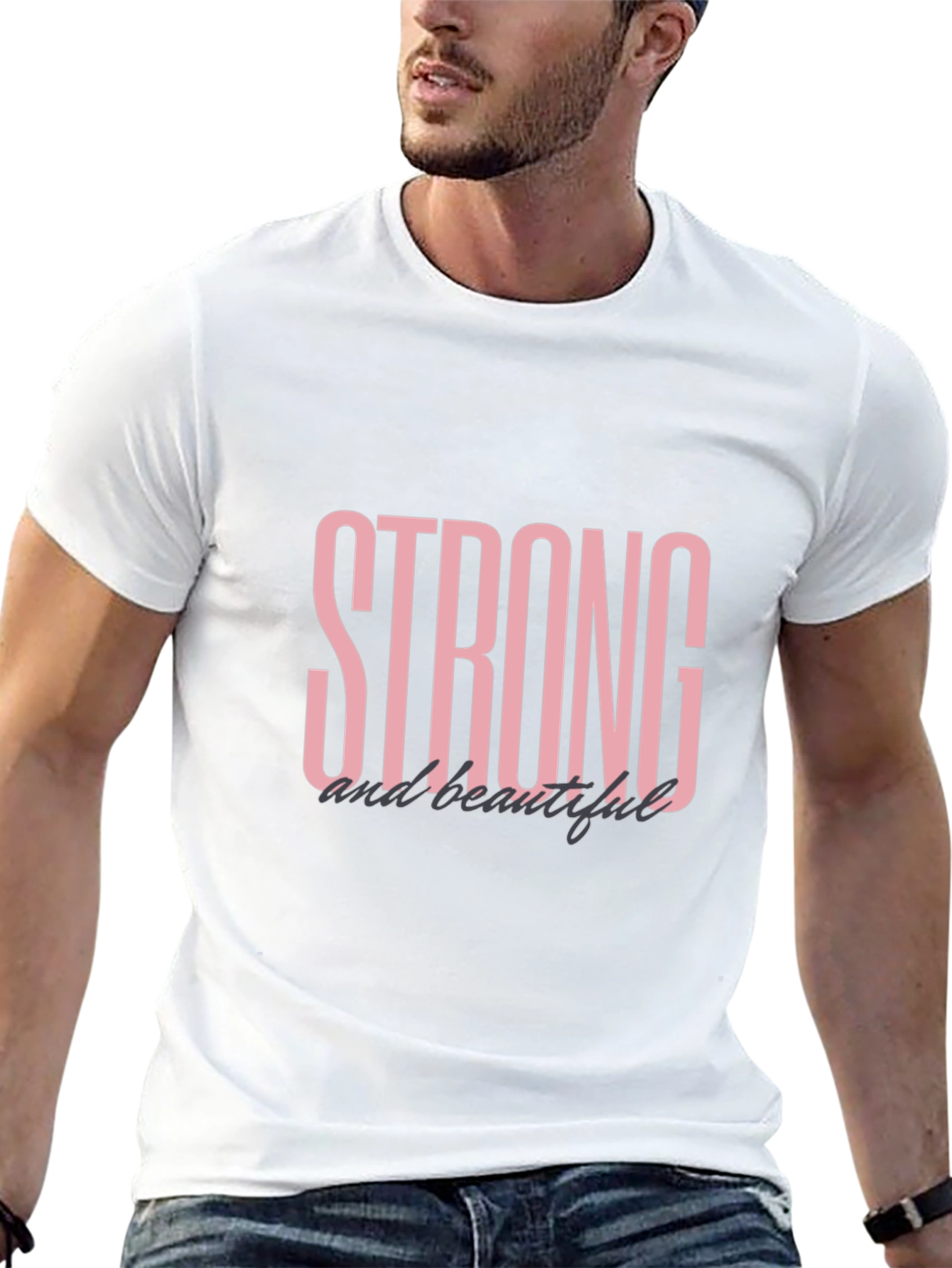 Strong and Beautiful Black Graphic T-Shirt