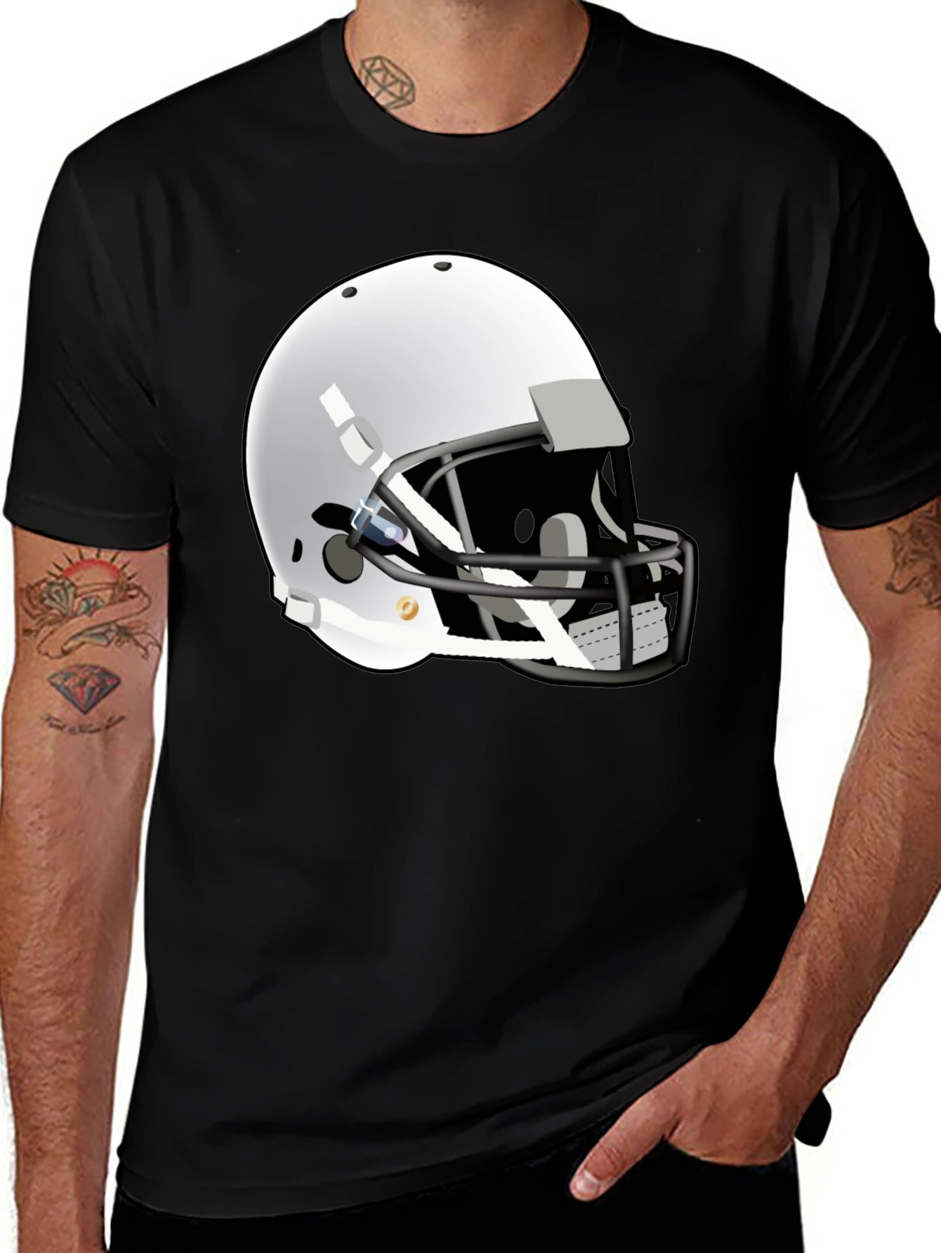 Football Helmet Graphic T-Shirt