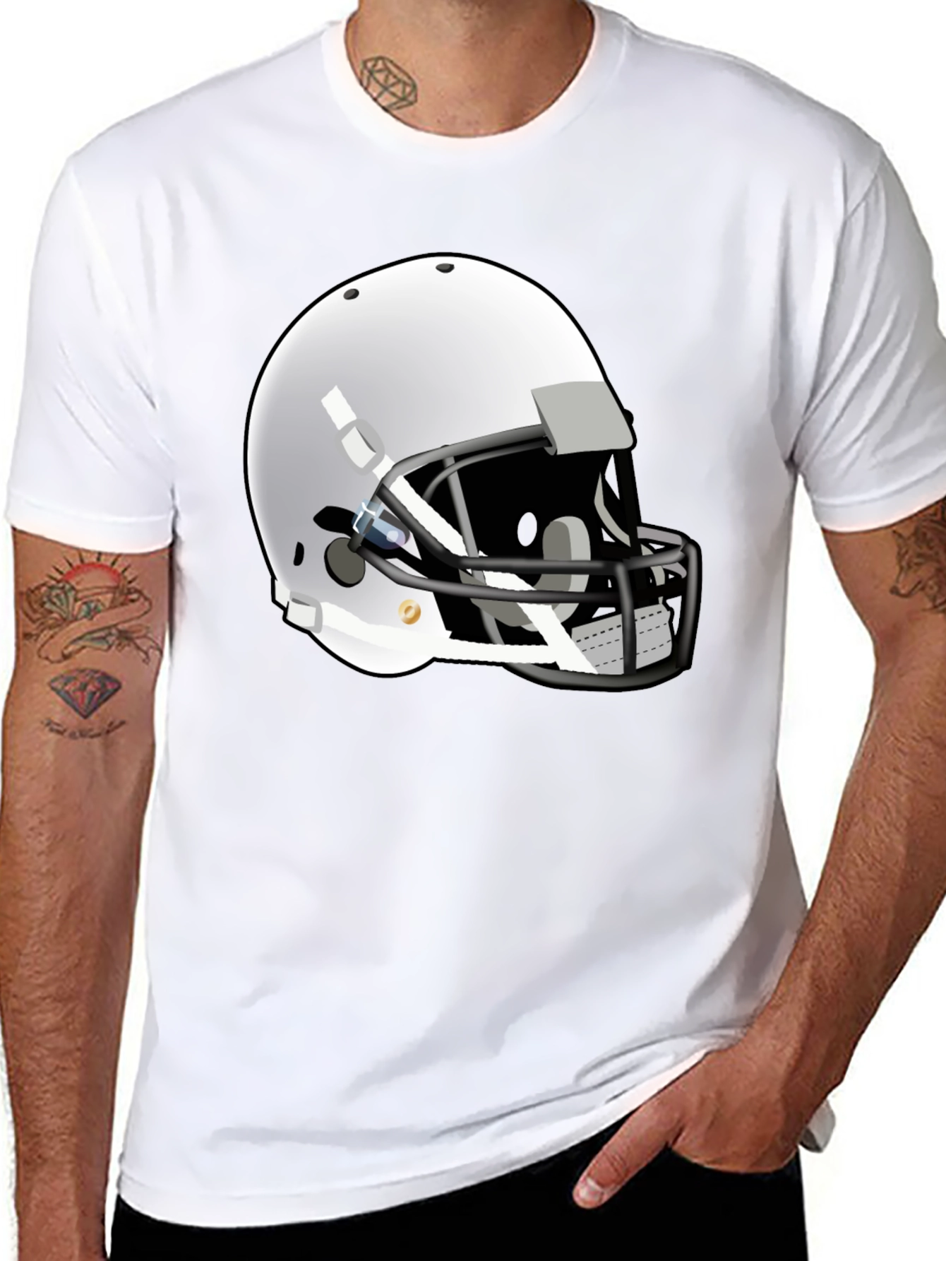 Football Helmet Graphic T-Shirt