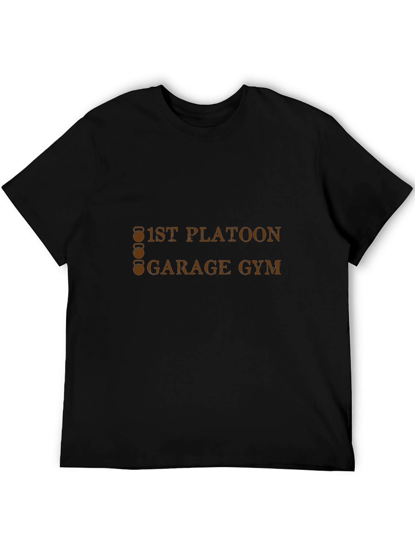 1st Platoon Garage Gym Black T-Shirt