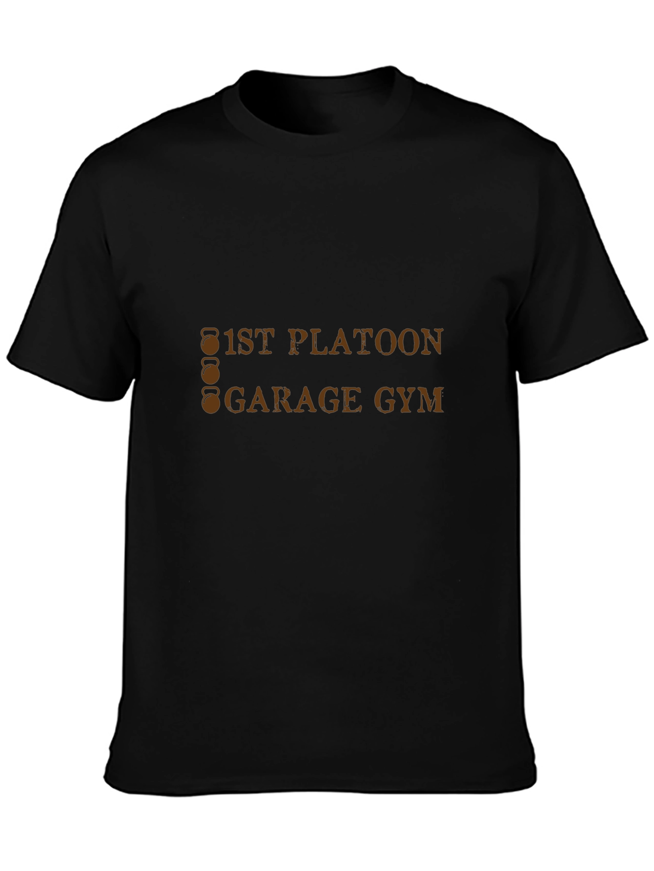 1st Platoon Garage Gym Black T-Shirt