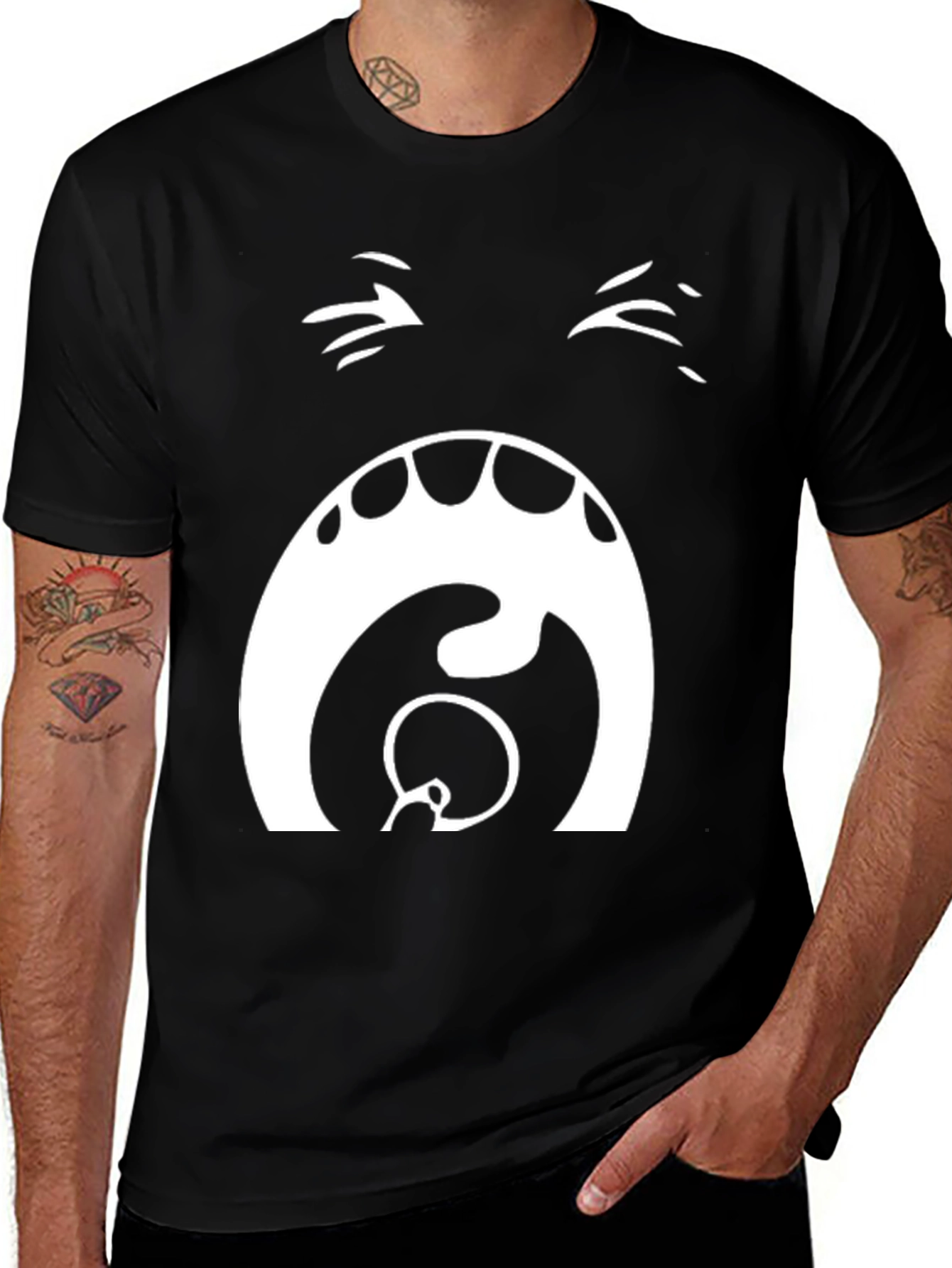 Expressive Graphic T-Shirt - Bold Face Design