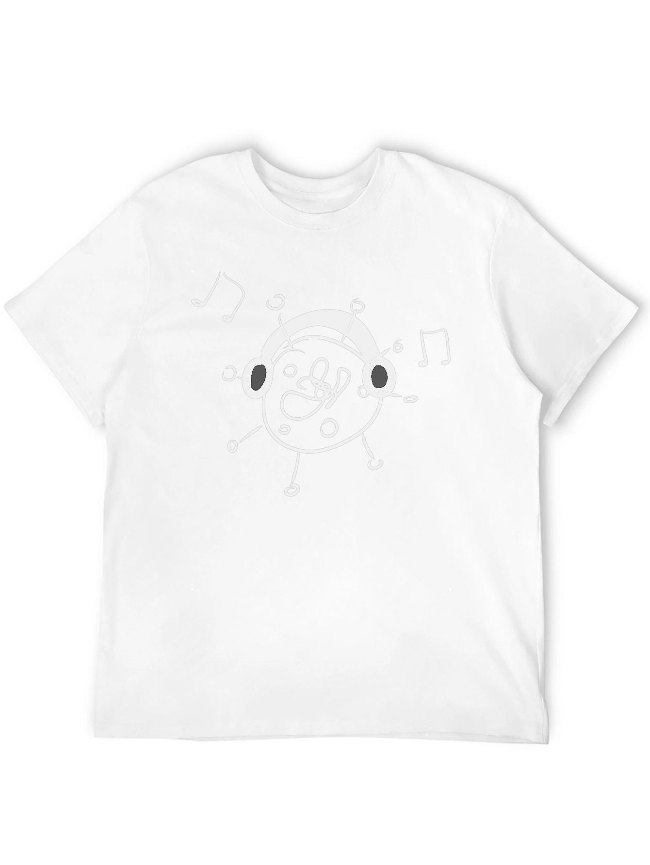 Musical Doodle Graphic Tee - Soft Black Cotton